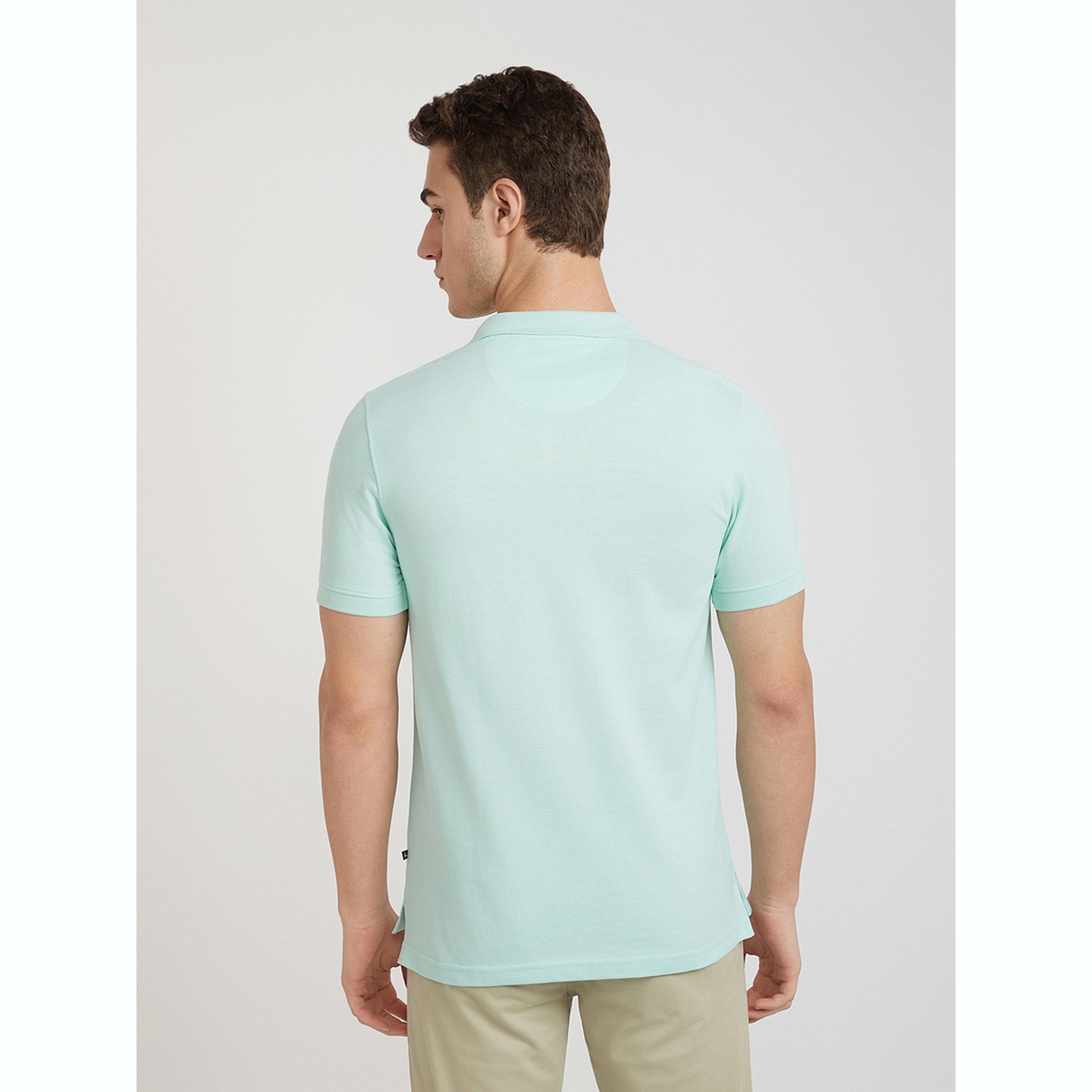 Parx X Styli Men Green Regular Fit Solid Polo T-Shirt-men-clothing-tshirtsandpolos-polos-image-4