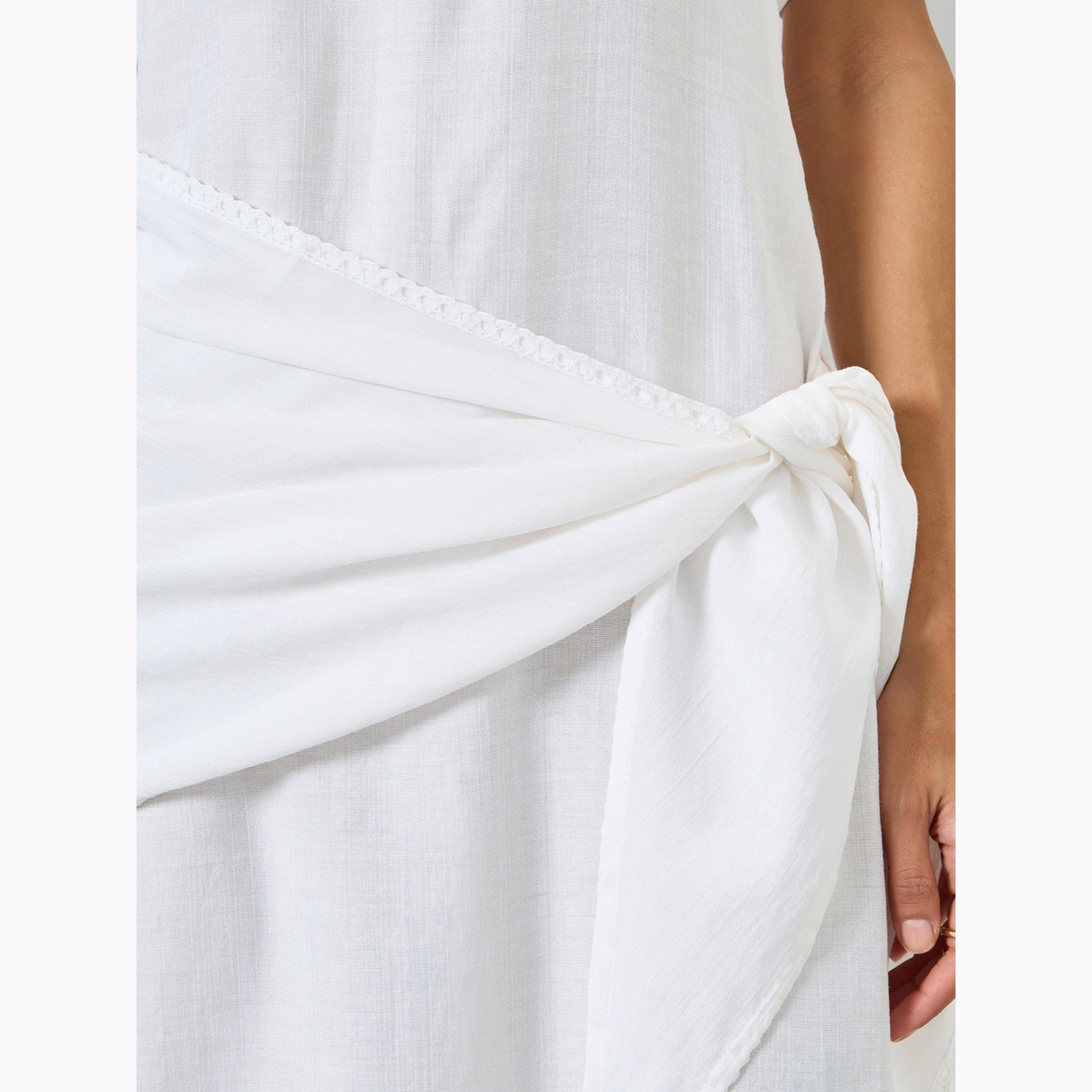 فستان ميدي لف بتفاصيل رباط على الخصر-women-clothing-dresses-image-5