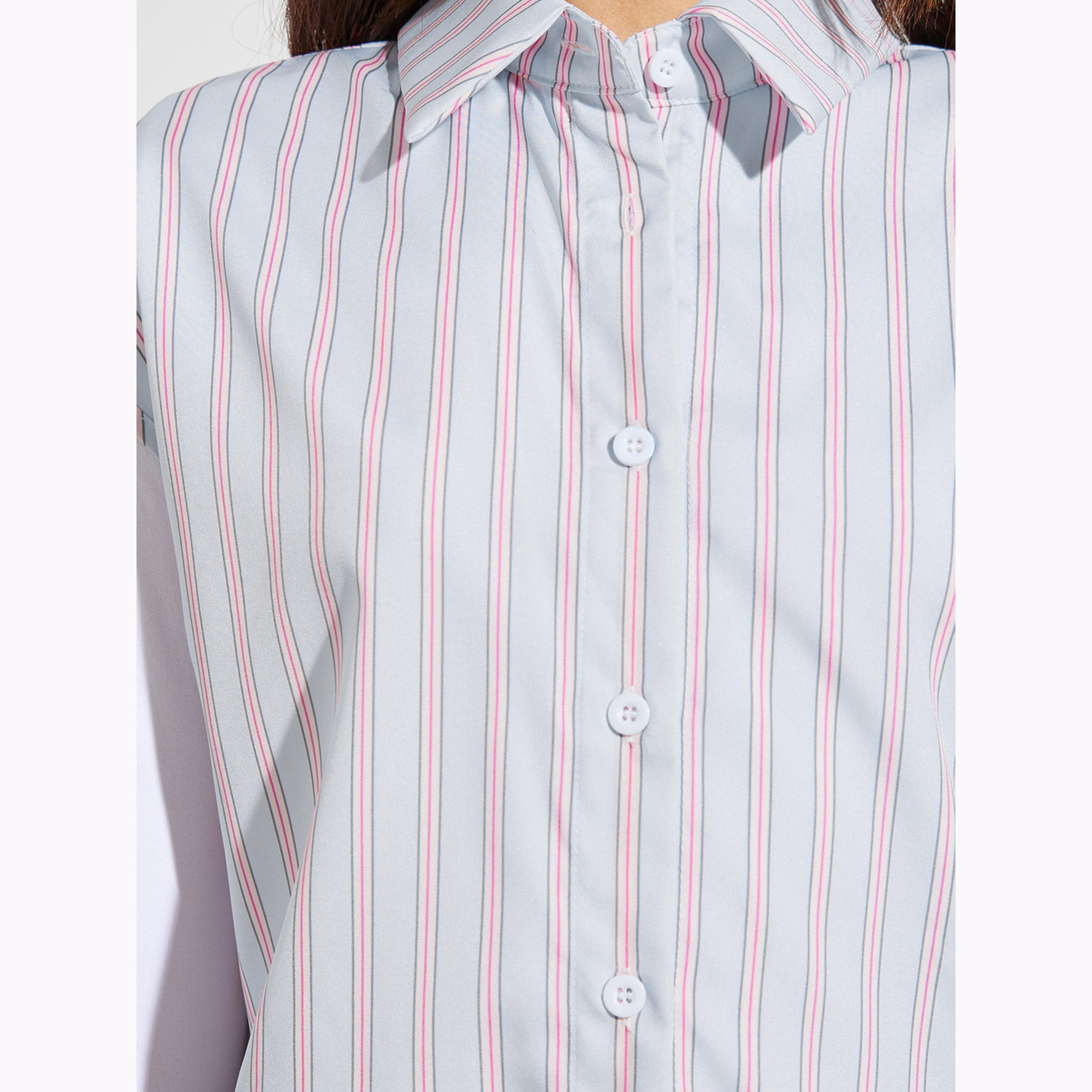 بلوزة مريحة مخططة بلون أزرق-women-clothing-shirtsandblouses-shirts-image-5