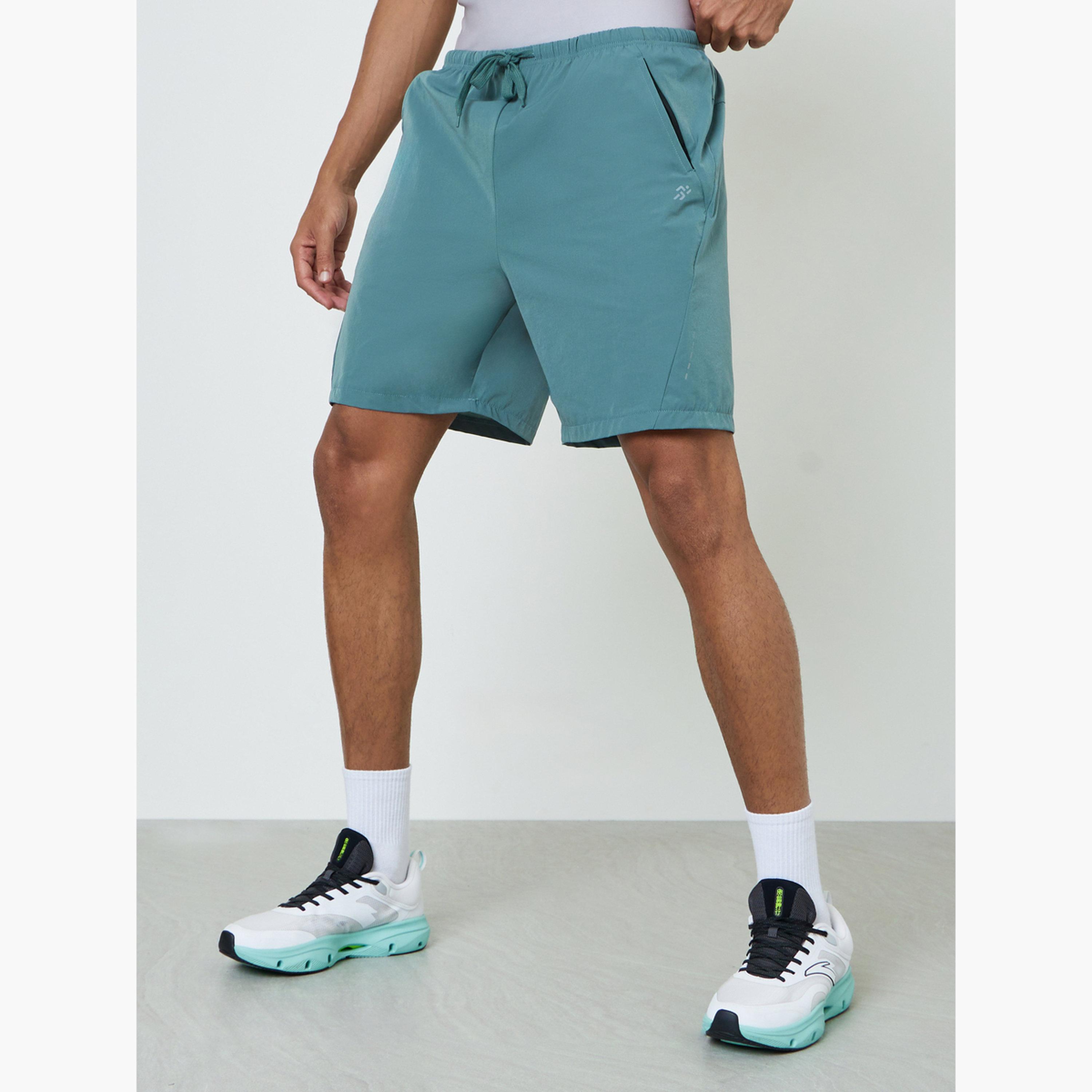 Styli Men Panelled Nylon Training Shorts-sports-men-clothing-bottoms-shorts-image-1