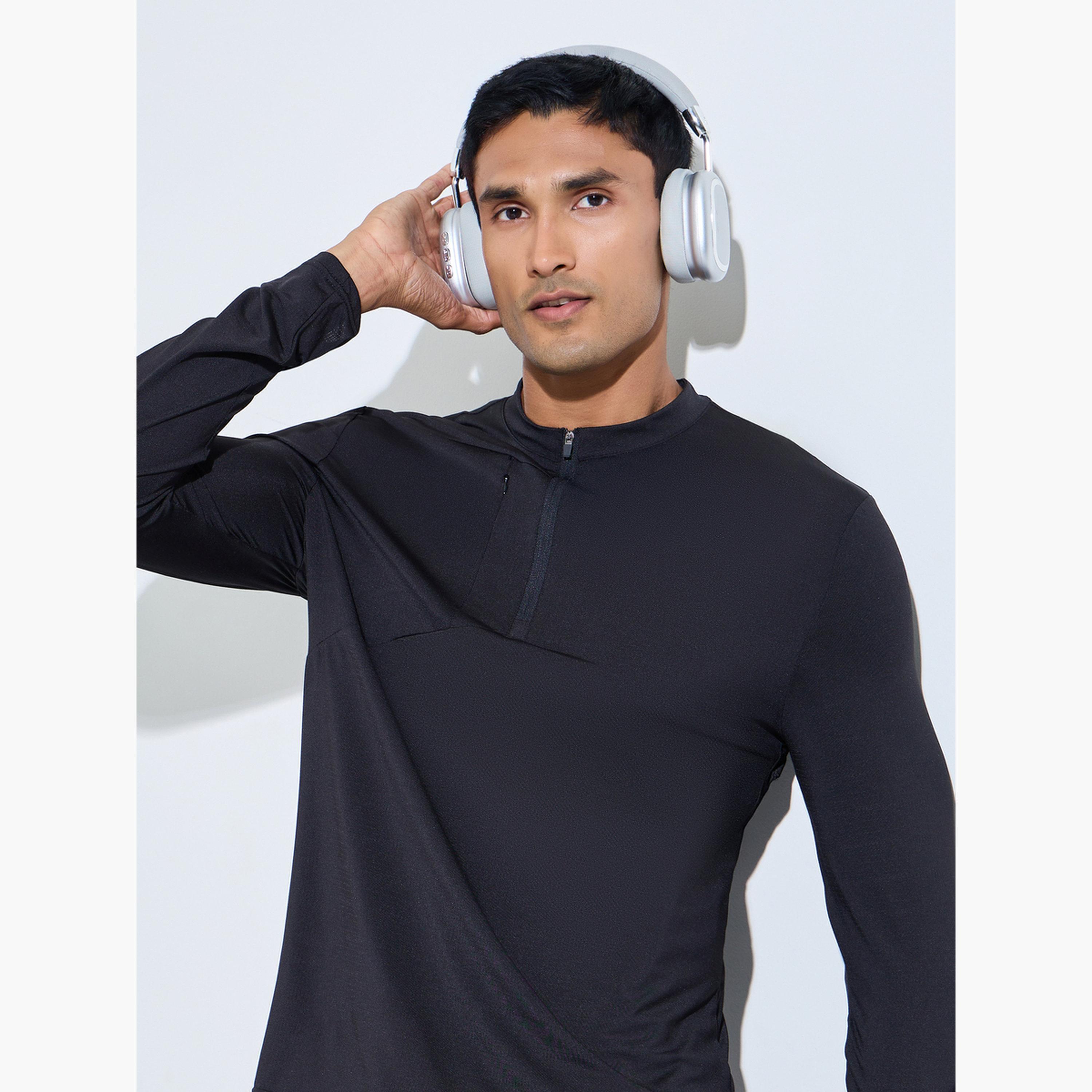 Styli Men Quarter-Zip Long Sleeve Training T-Shirt-men-clothing-sportswearandactivewear-tshirtsandpolos-image-3