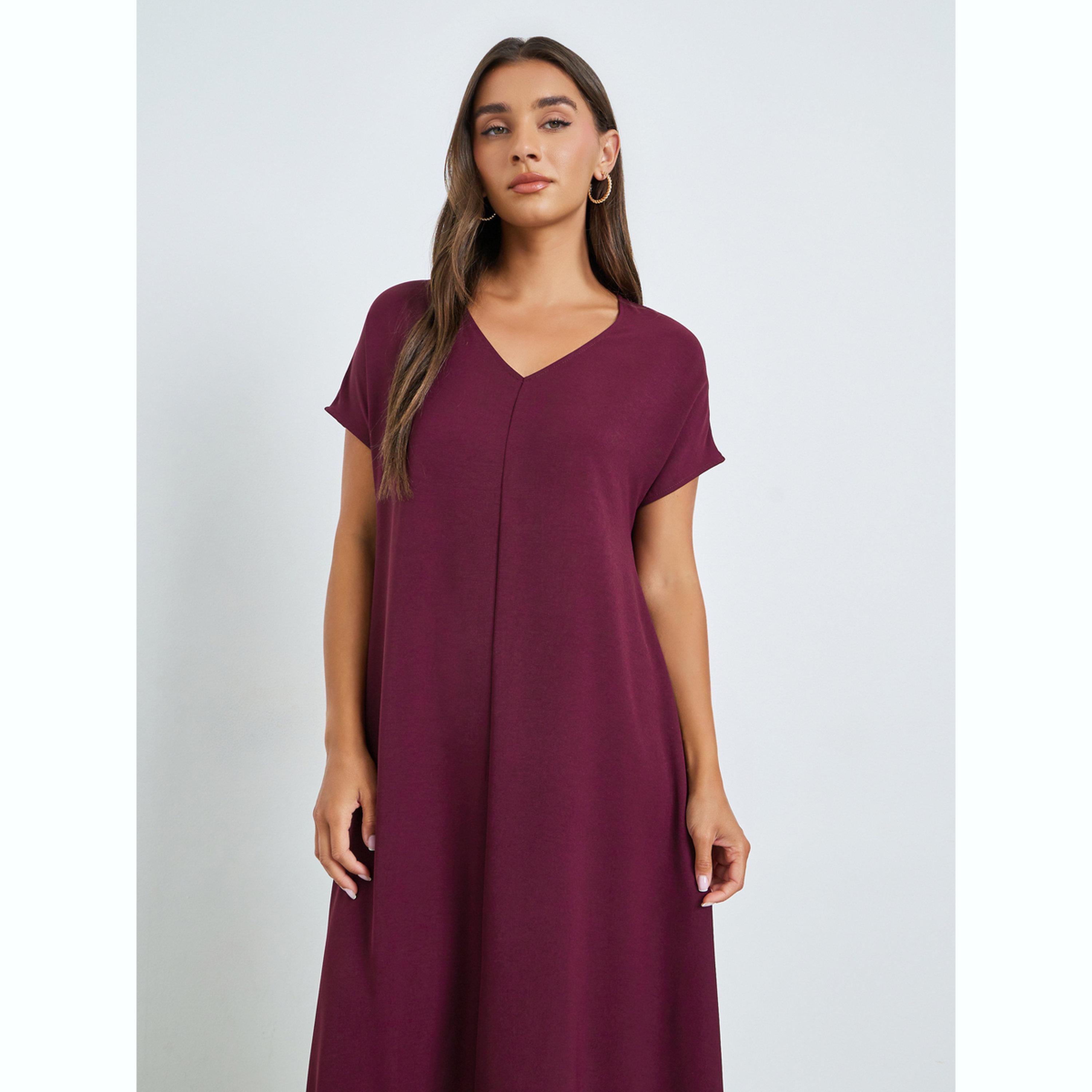 فستان تحت العباية بياقة دائرية-women-arabicclothing-abayas-image-2