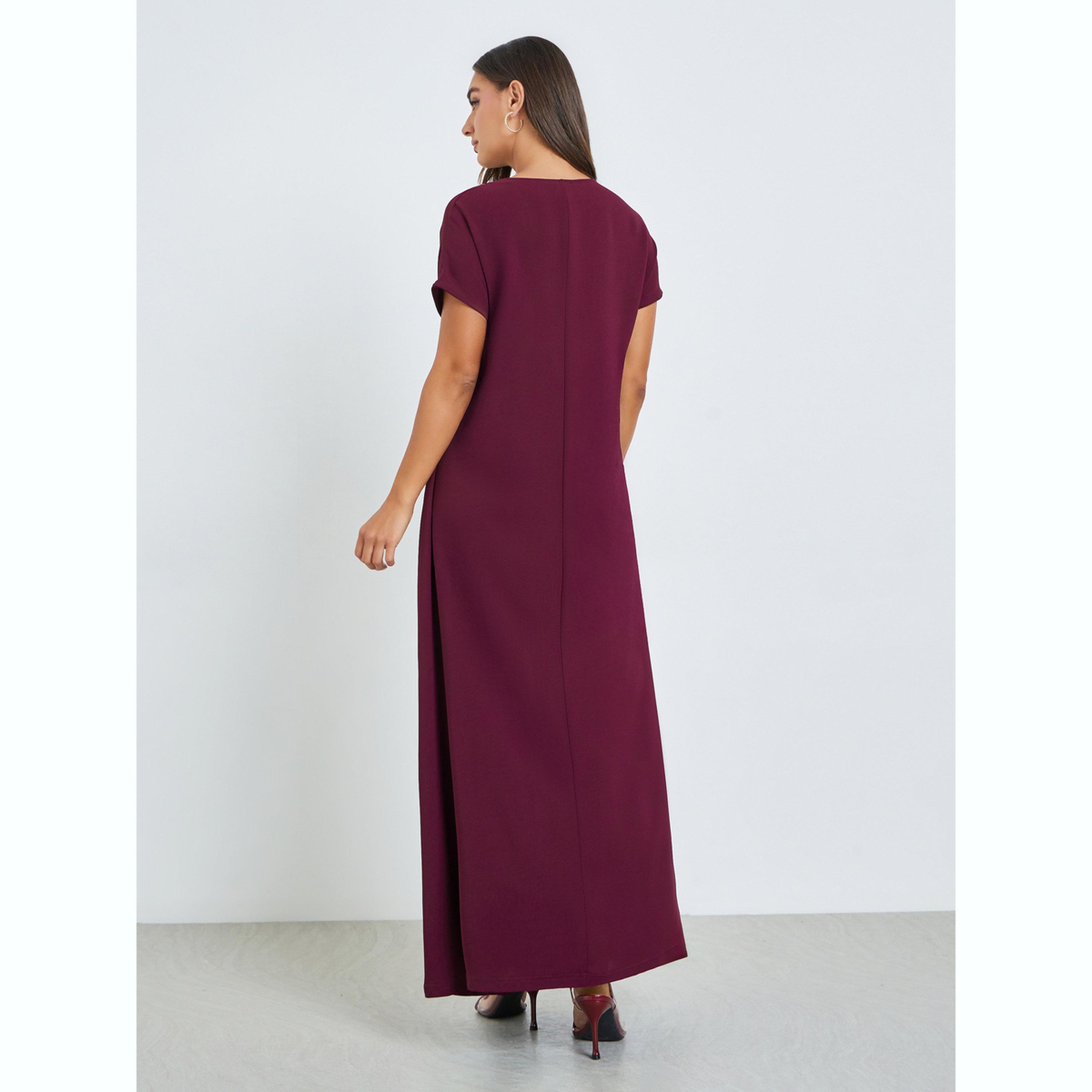 فستان تحت العباية بياقة دائرية-women-arabicclothing-abayas-image-4
