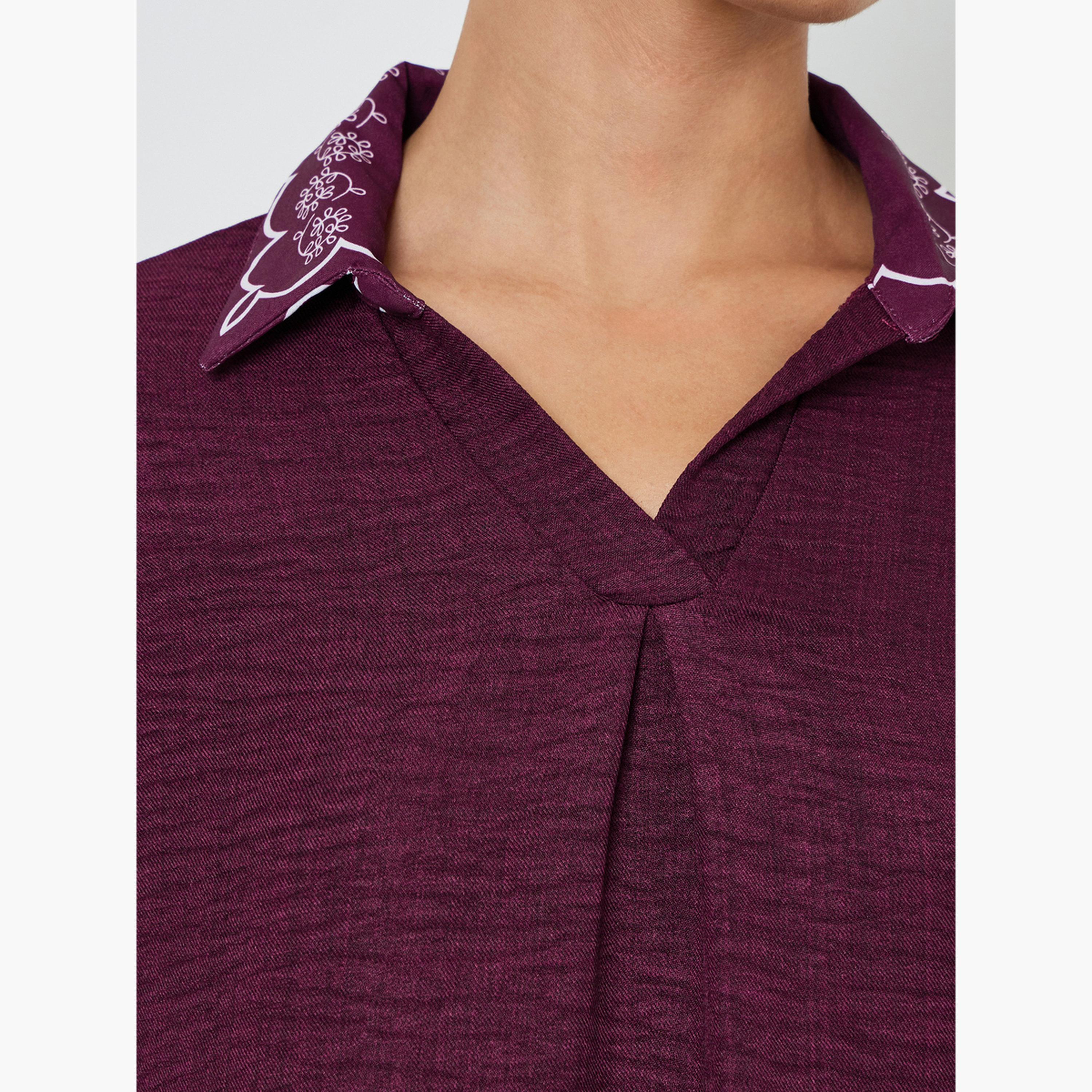 جلابية بياقة مطبوعة-women-arabicclothing-jalabiyas-image-5