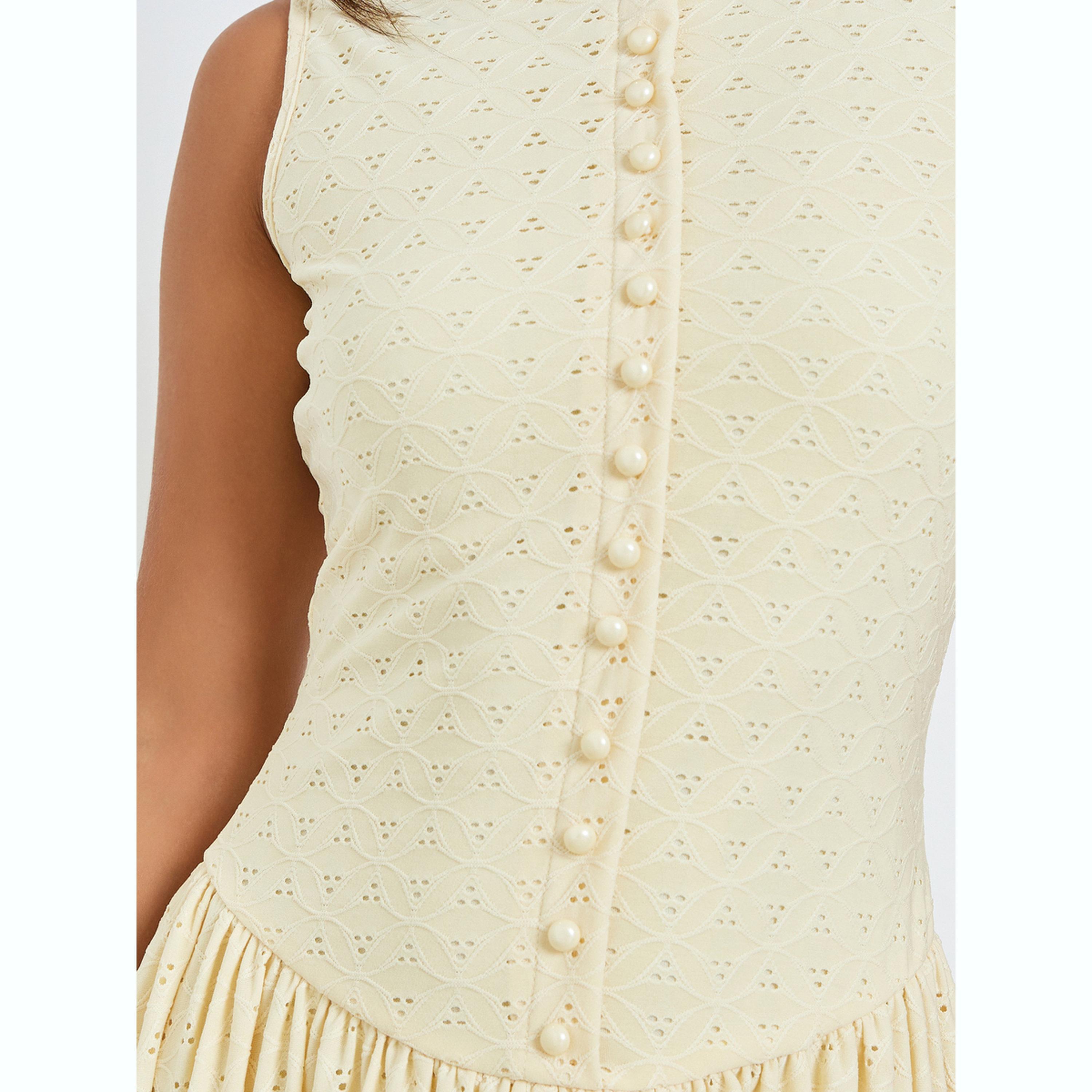 فستان طويل بحافة واسعة وتفاصيل شيفلي-women-clothing-dresses-image-5