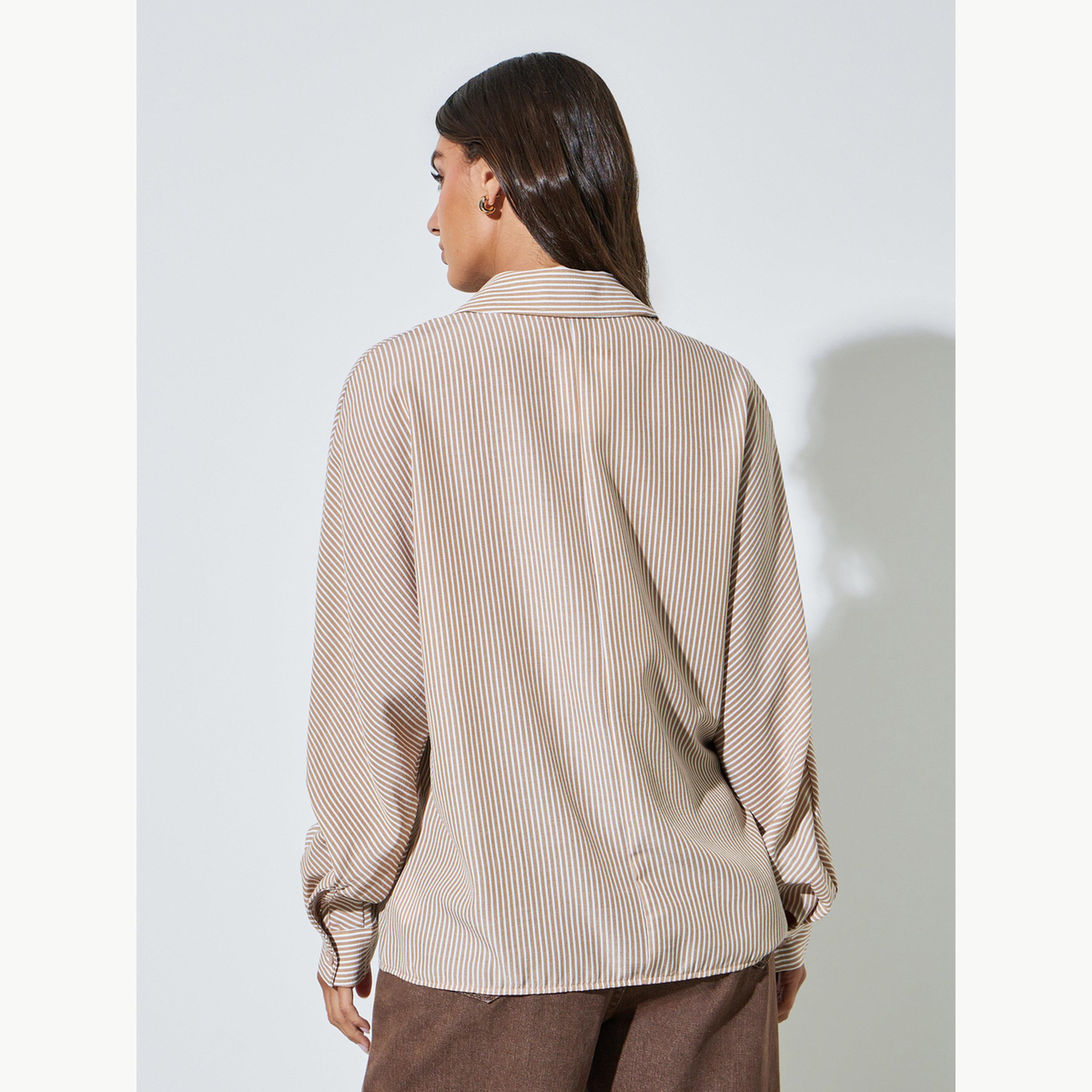 بلوزة مخططة بقصة مريحة-women-clothing-shirtsandblouses-shirts-image-4
