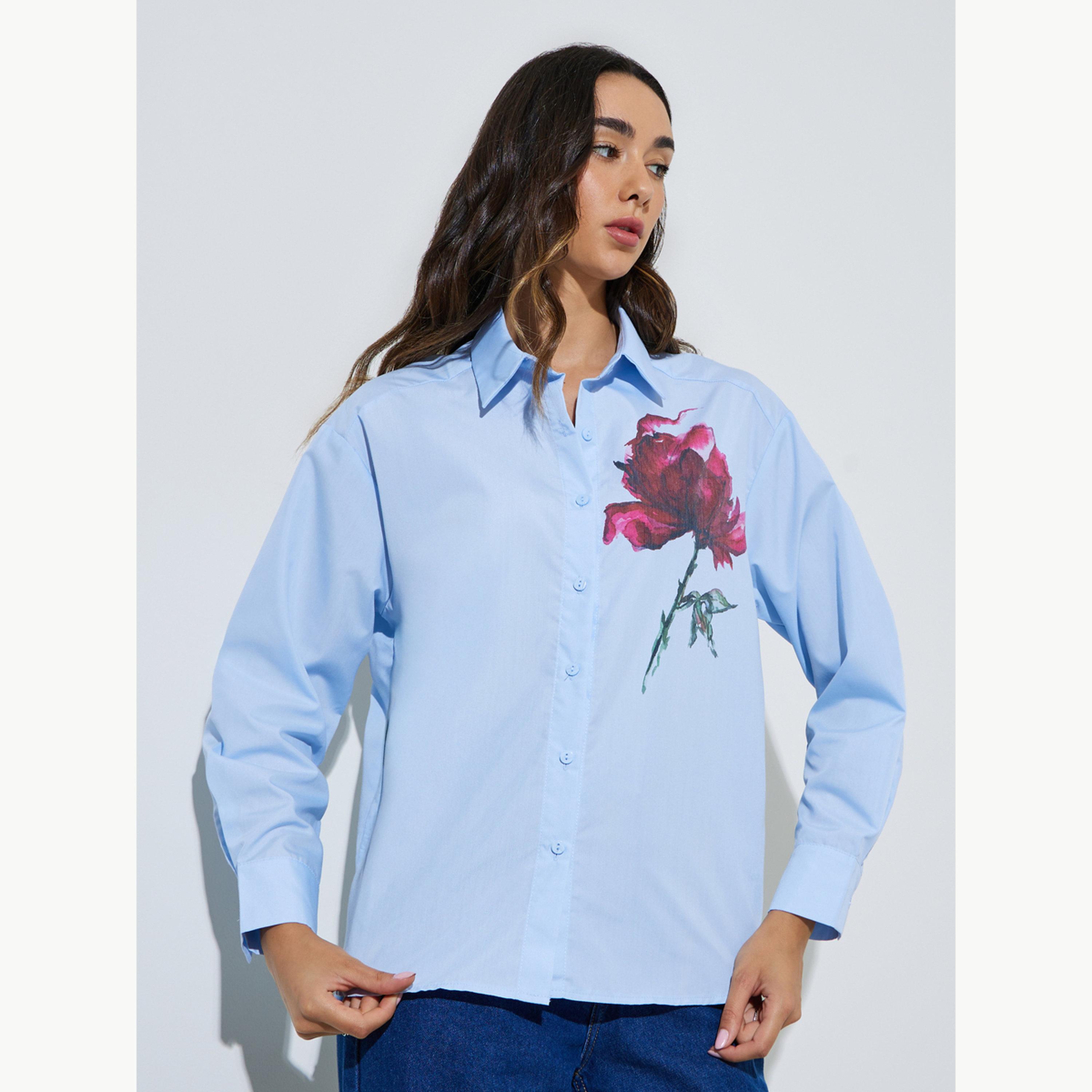 بلوزة بأكمام طويلة وطبعة أزهار-women-clothing-shirtsandblouses-shirts-image-1