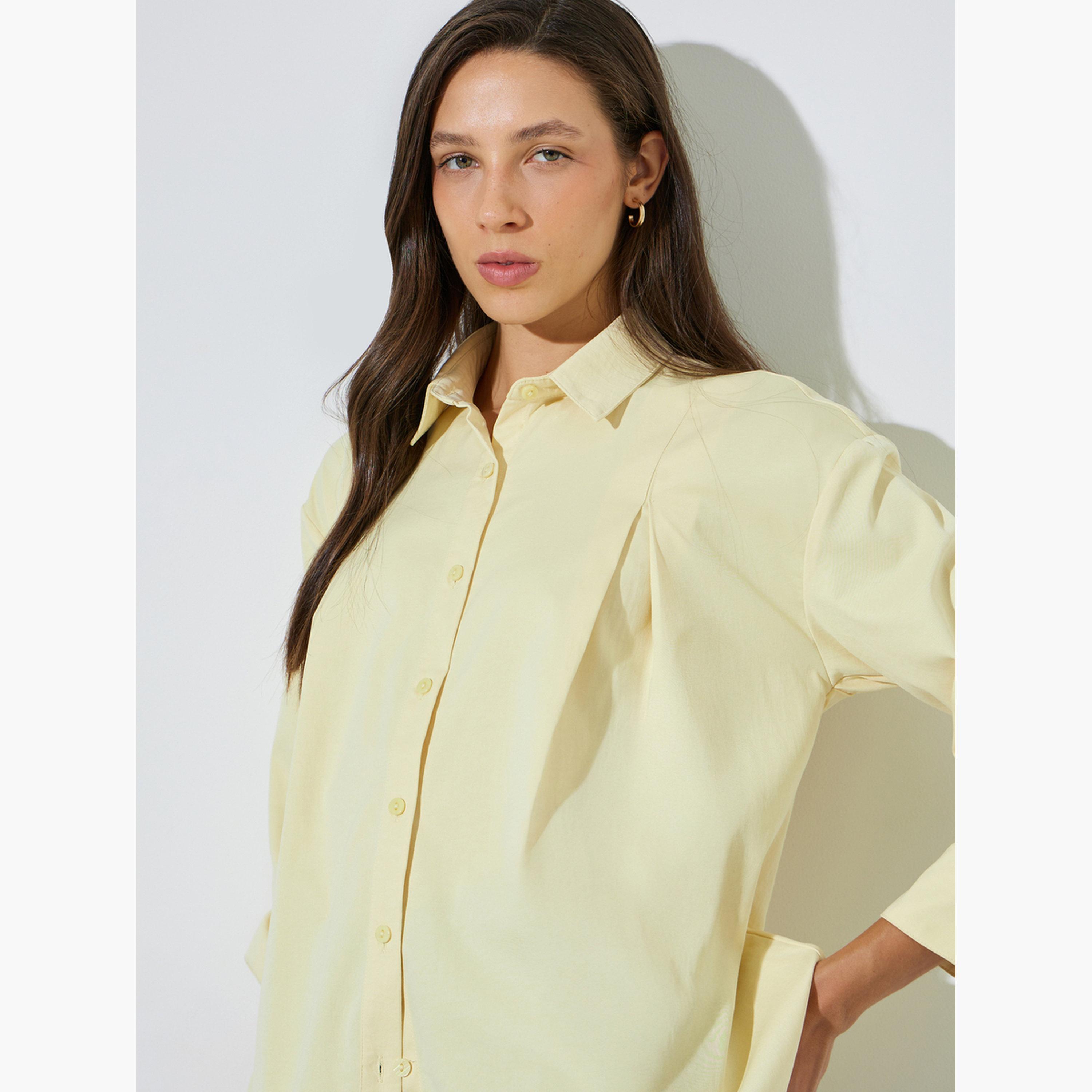 ستايلي - قميص أصفر طويل الأكمام-women-clothing-shirtsandblouses-shirts-image-3