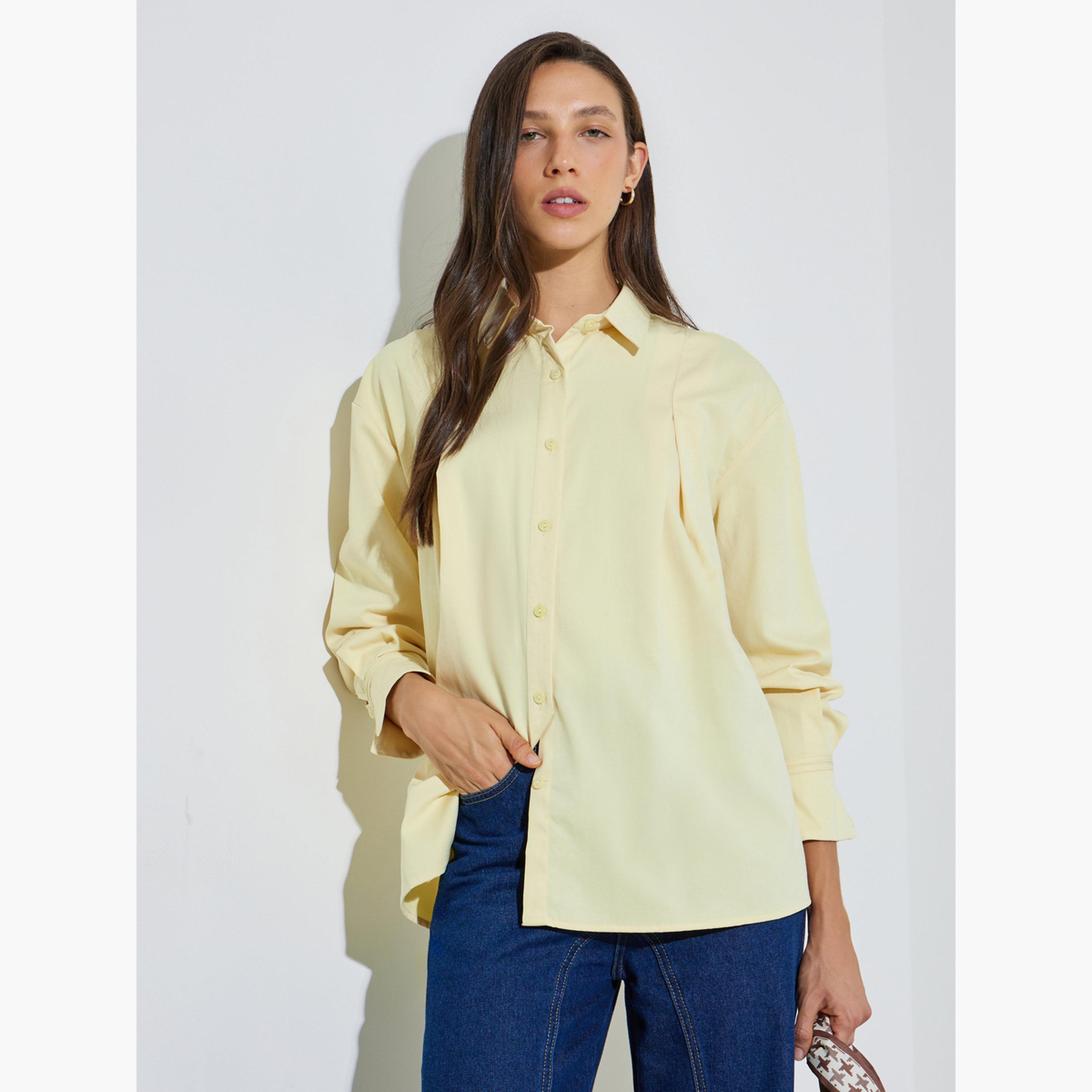 ستايلي - قميص أصفر طويل الأكمام-women-clothing-shirtsandblouses-shirts-image-5