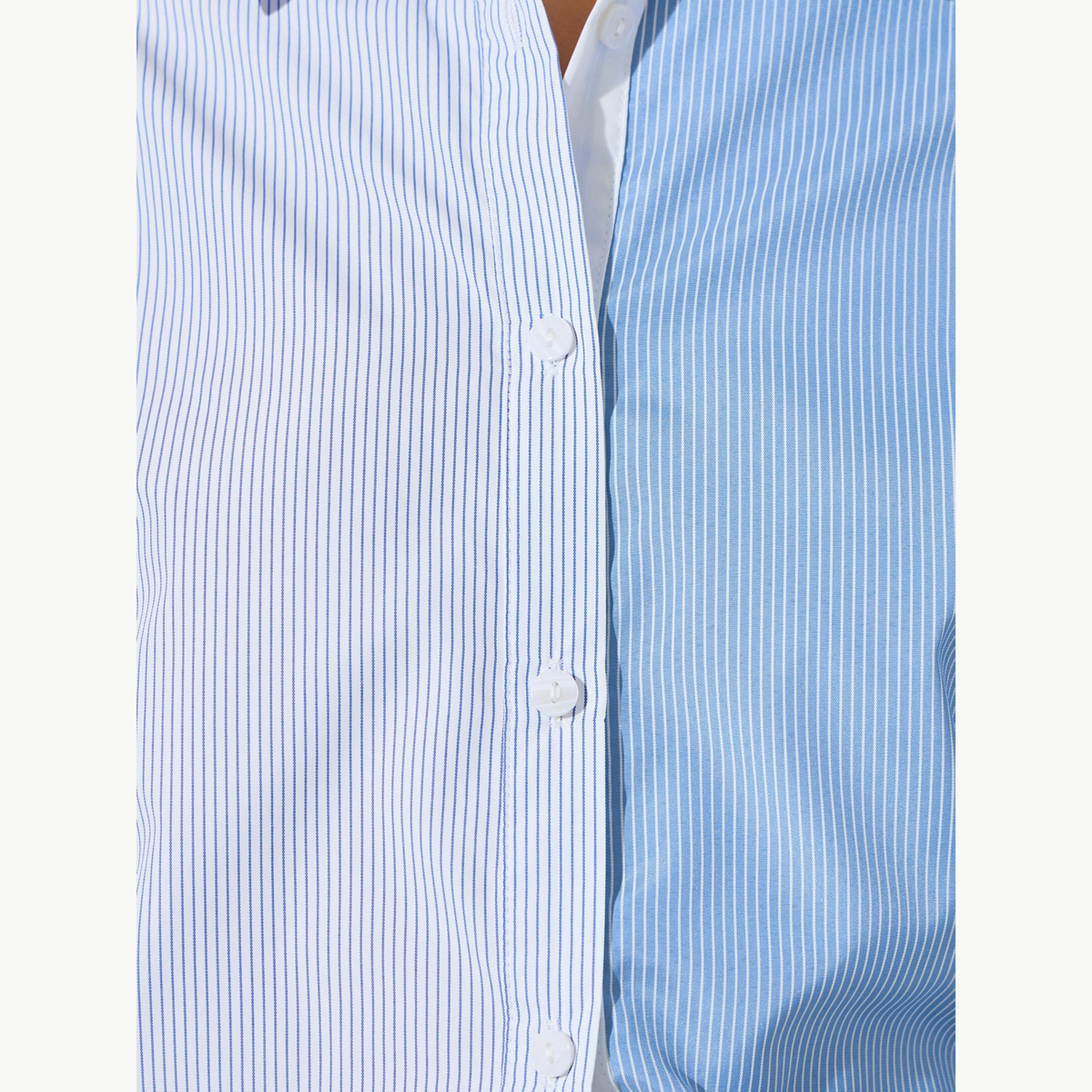 قميص بأكمام طويلة بنمط كتل الالوان ومخطط-women-clothing-shirtsandblouses-shirts-image-6