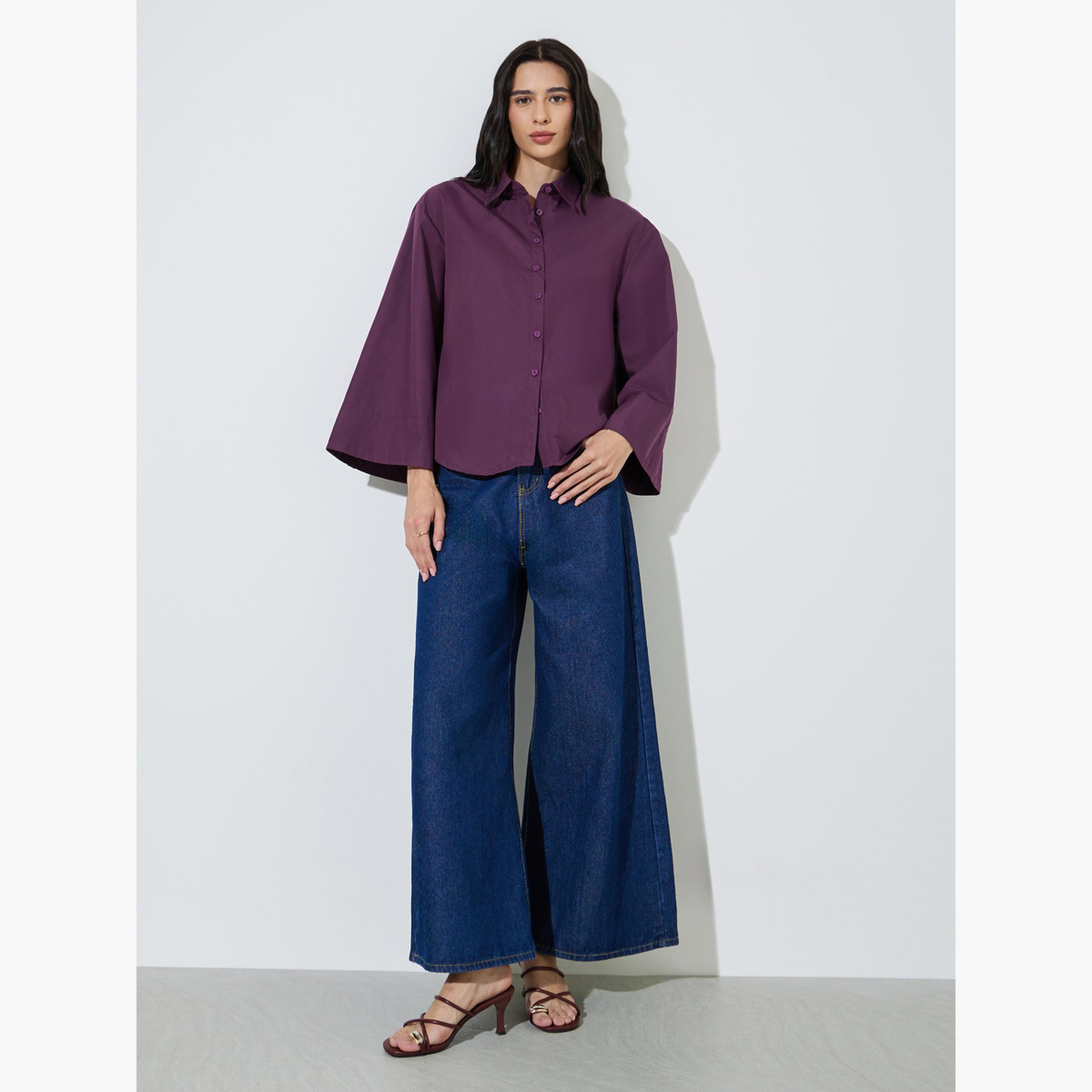 بلوزة بأزرار وأكمام واسعة-women-clothing-shirtsandblouses-shirts-image-2