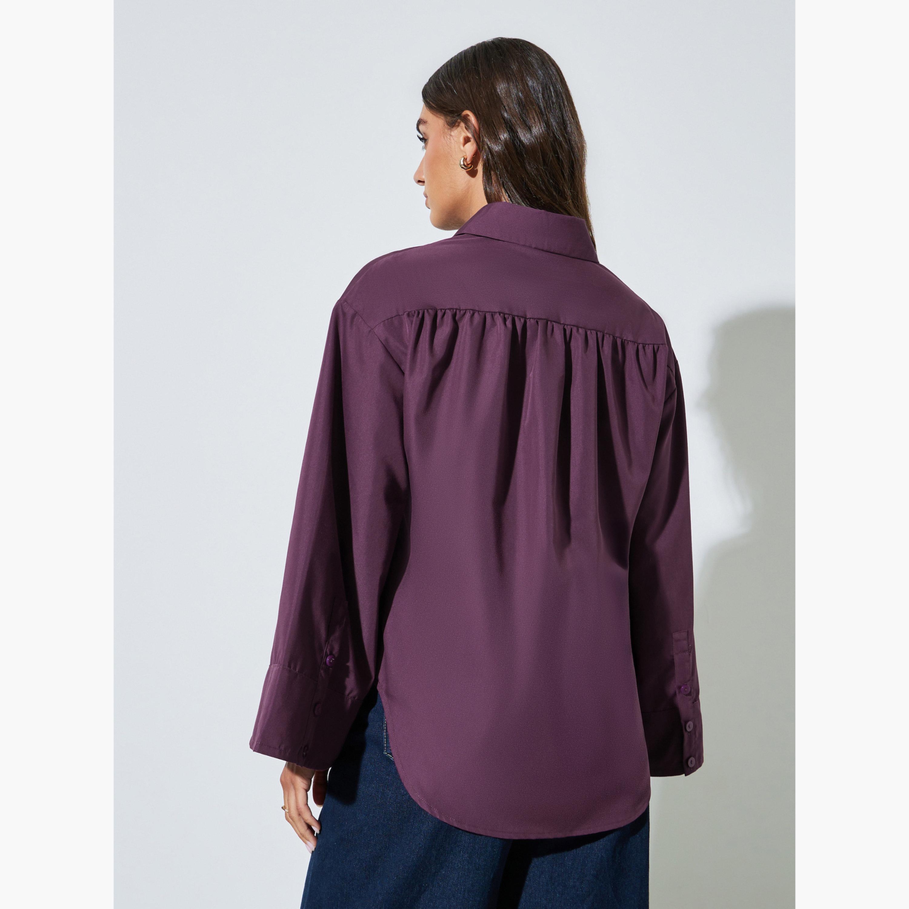 بلوزة بأزرار وأكمام واسعة-women-clothing-shirtsandblouses-shirts-image-3