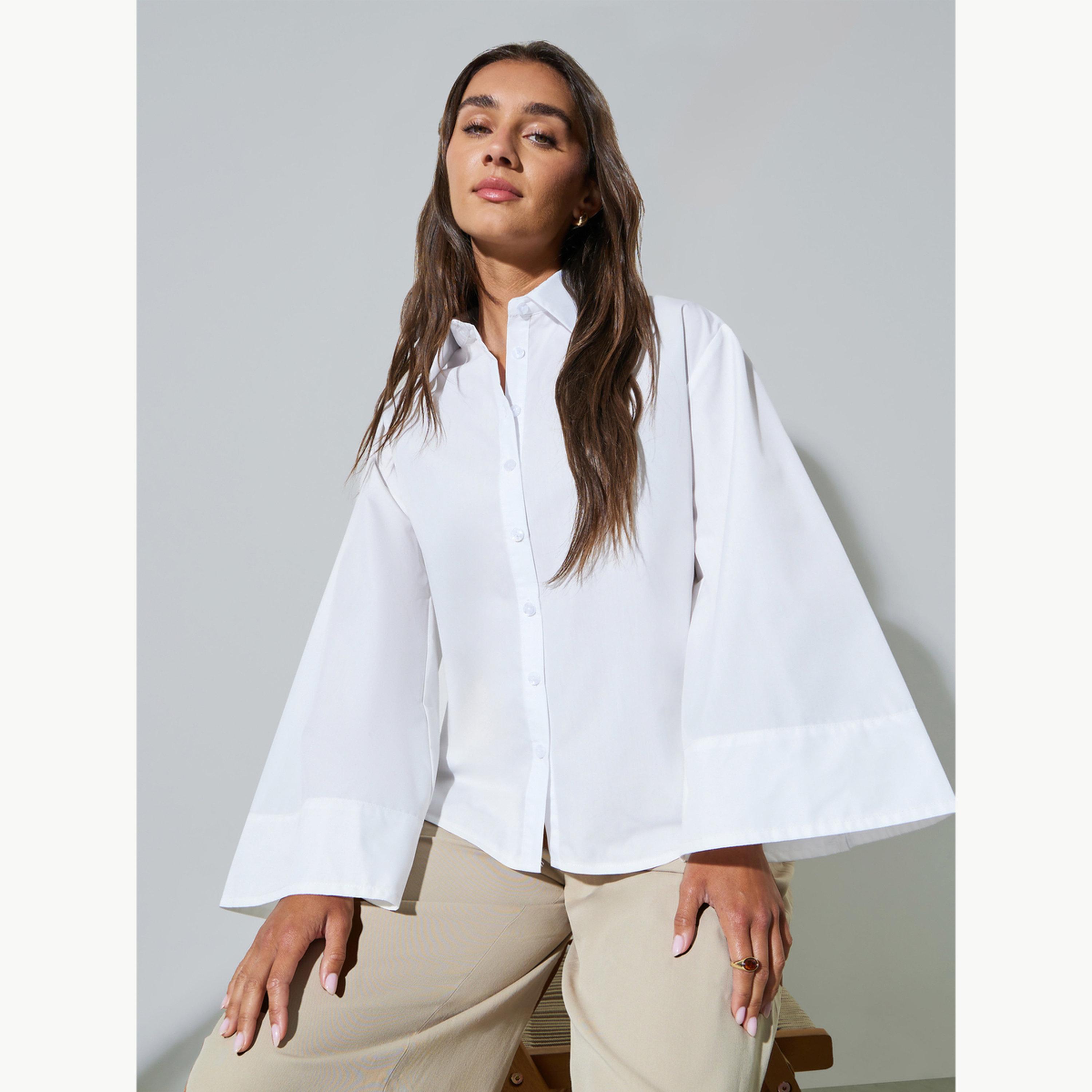 بلوزة بأزرار وأكمام واسعة-women-clothing-shirtsandblouses-shirts-image-3