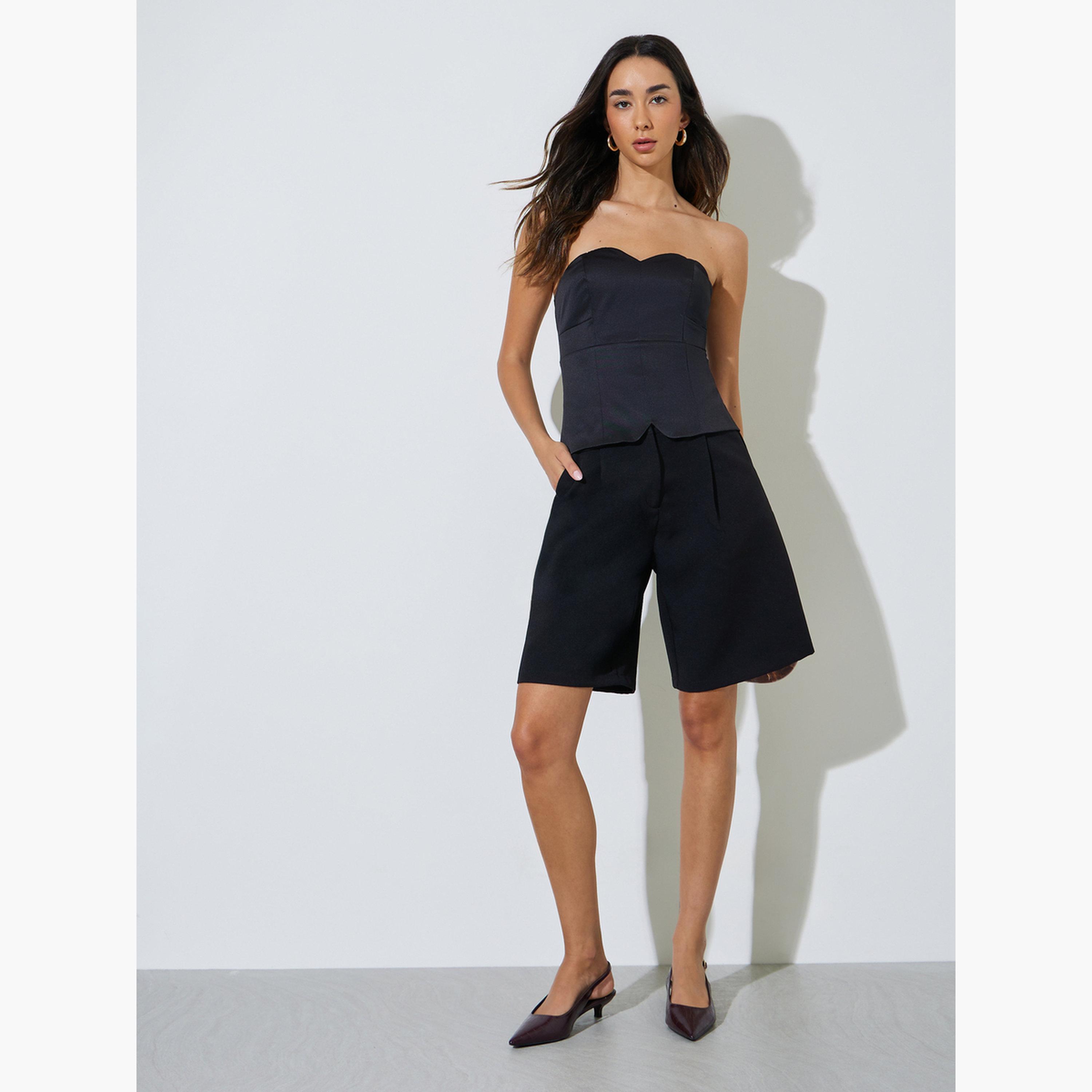 Styli Black Sweetheart Bandeau Top-women-clothing-shirtsandblouses-blouses-image-2