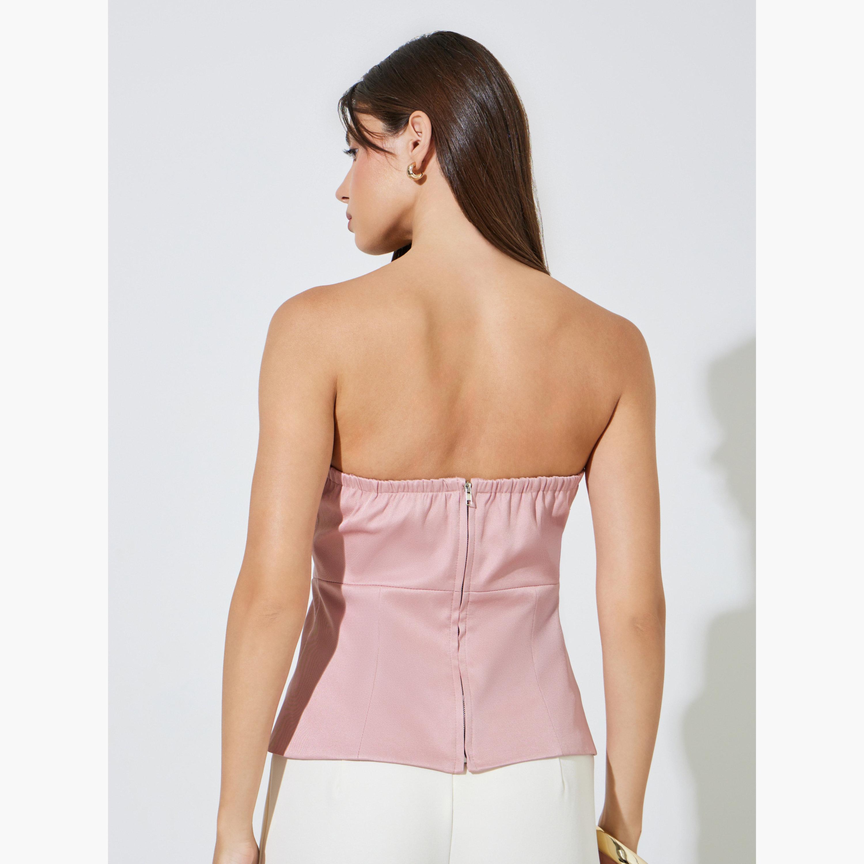 بلوزة باندو بياقة قلب-women-clothing-shirtsandblouses-blouses-image-3