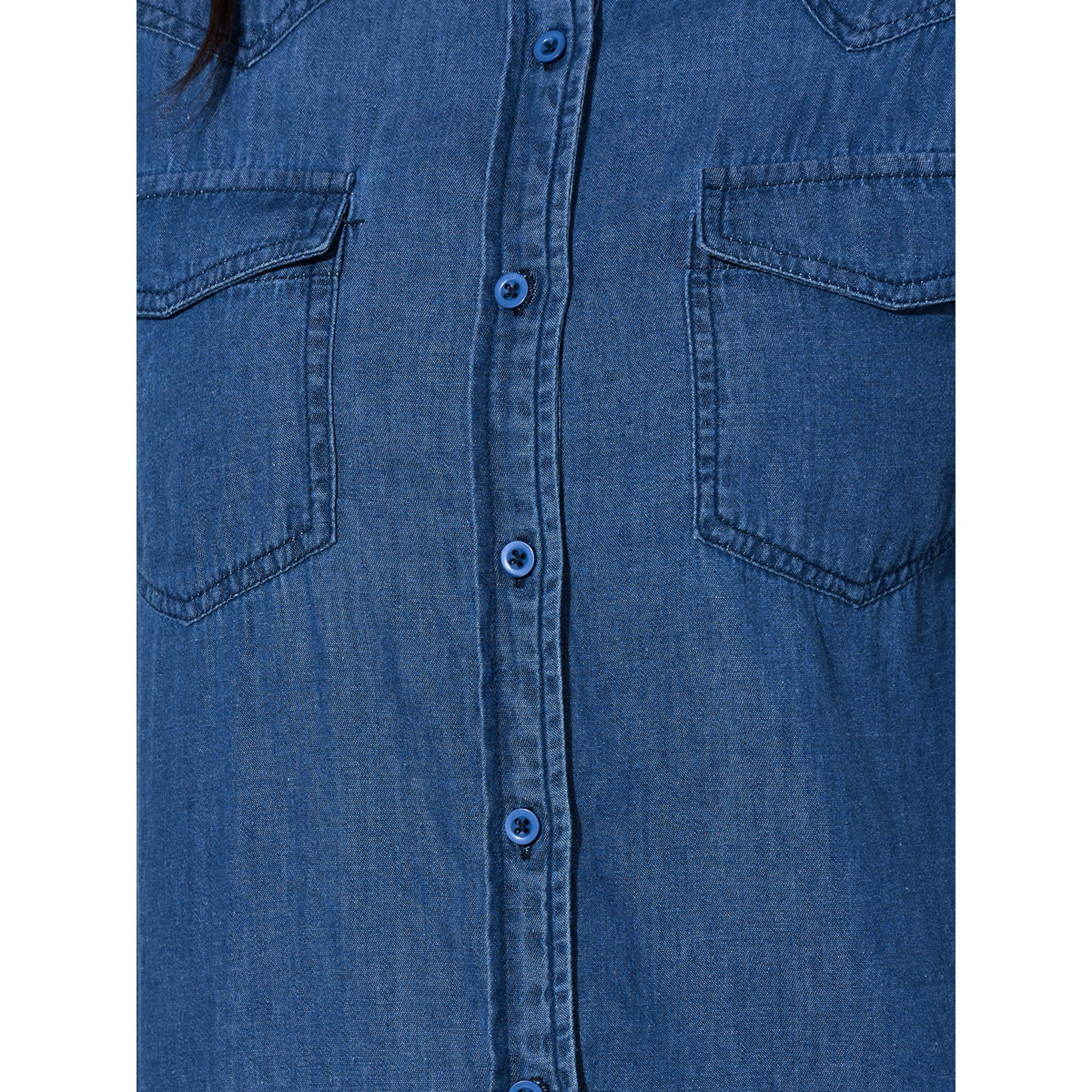 قميص دنيم قطن بجيوب وقصة مريحة-women-clothing-shirtsandblouses-shirts-image-6