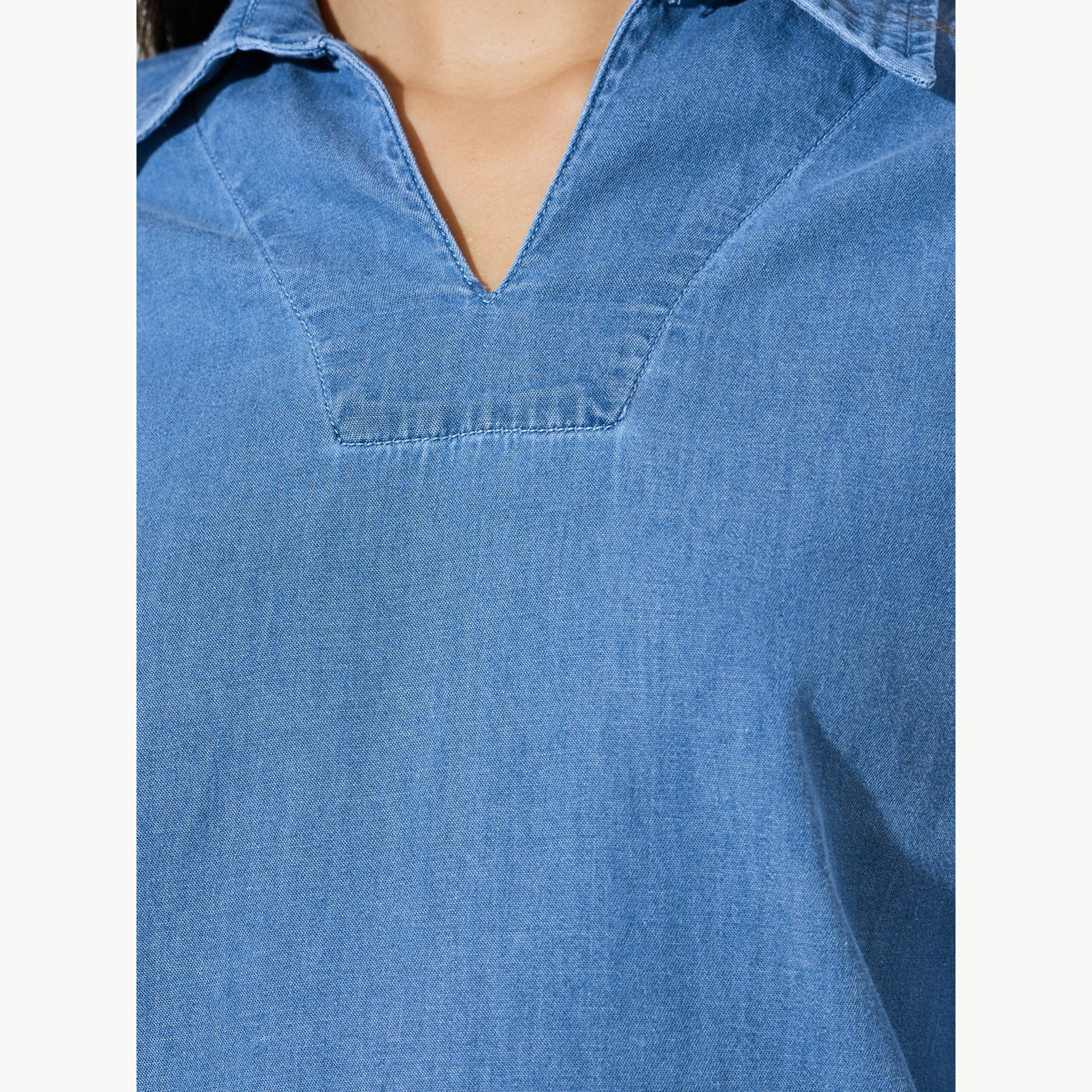بلوزة دنيم بياقة مفتوحة-women-clothing-shirtsandblouses-blouses-image-4