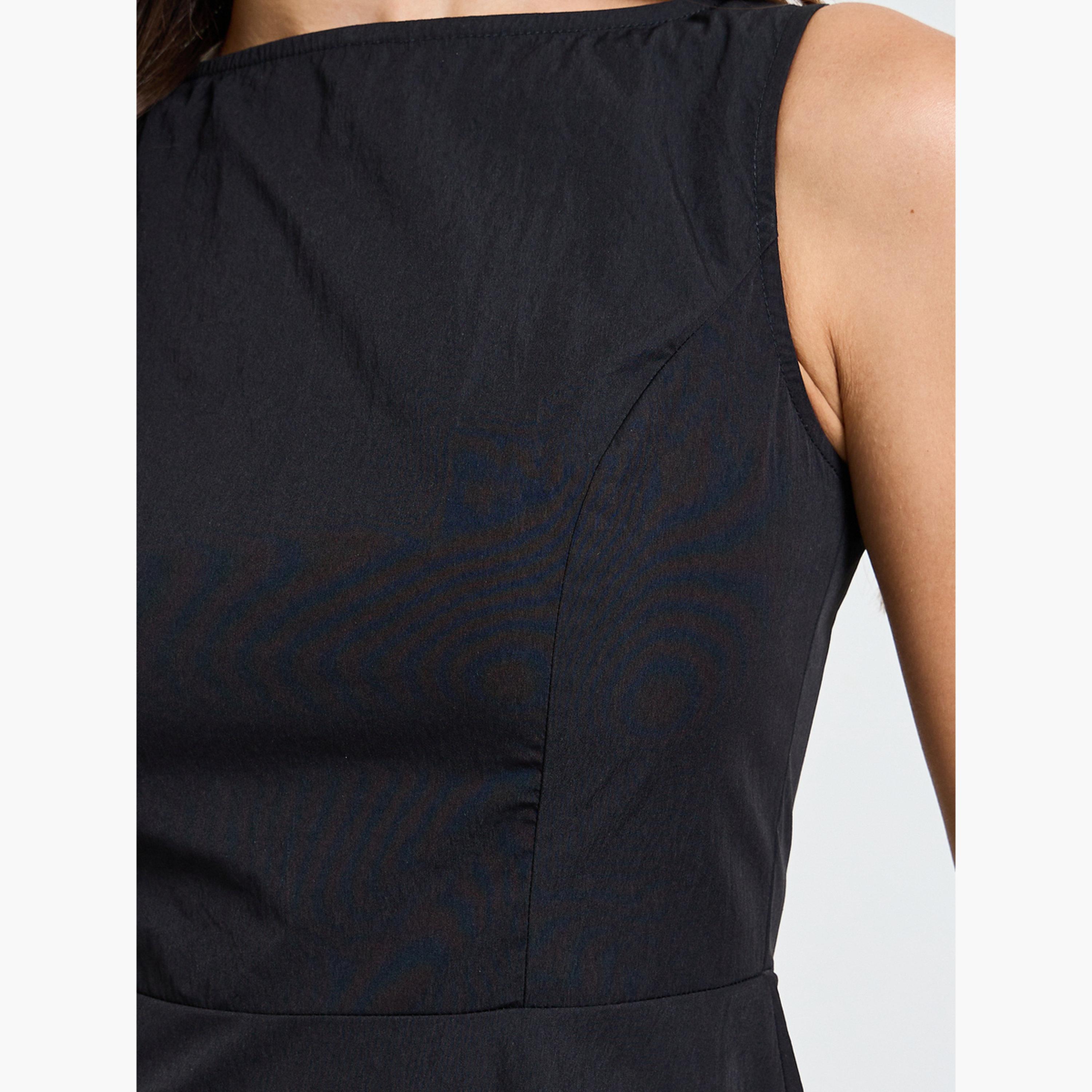 Styli Black Lace Hem Sleeveless A-Line Maxi Dress-women-clothing-dresses-image-6