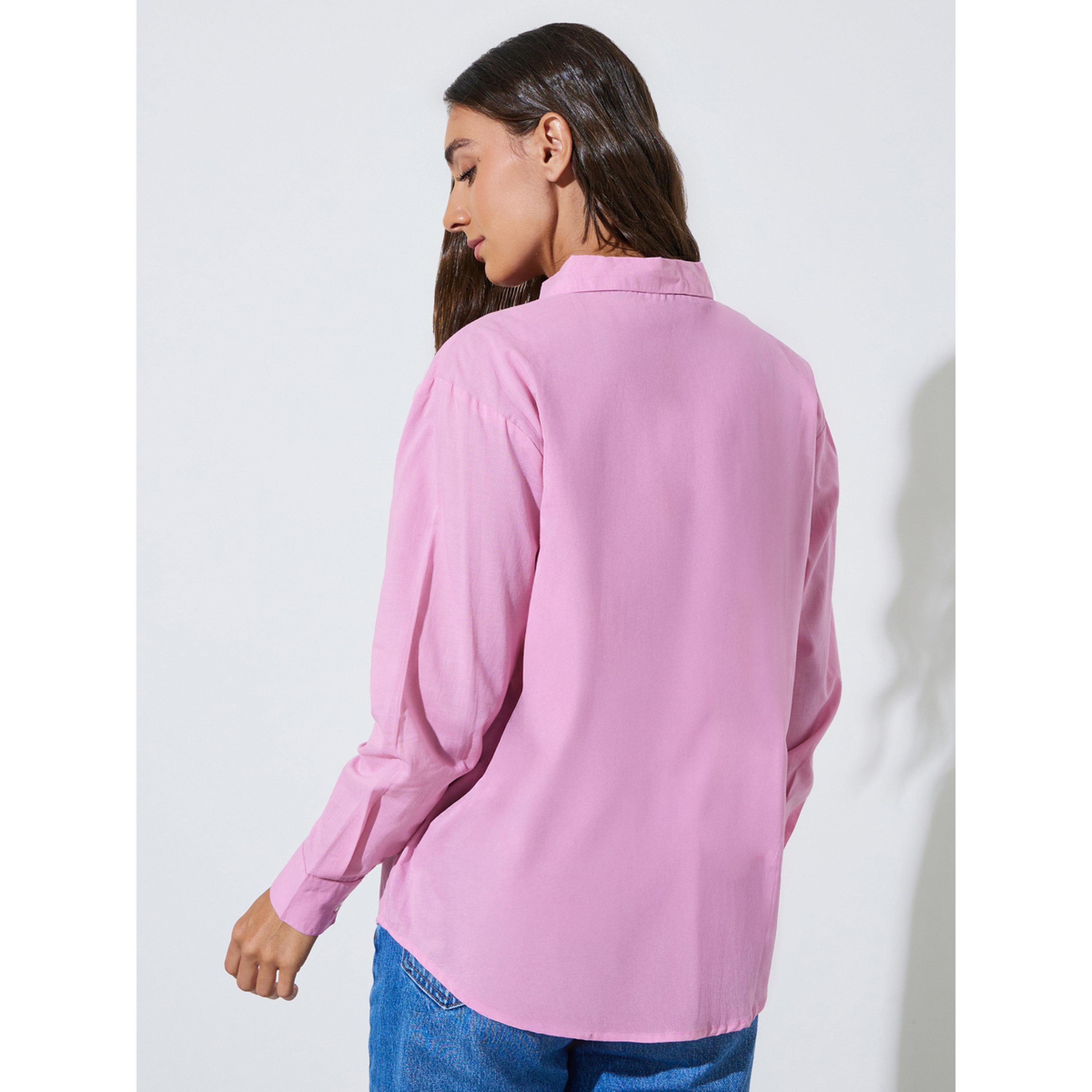 طقم من بلوزة توب براليت وبلوزة طويلة باللون الوردي-women-clothing-shirtsandblouses-shirts-image-6