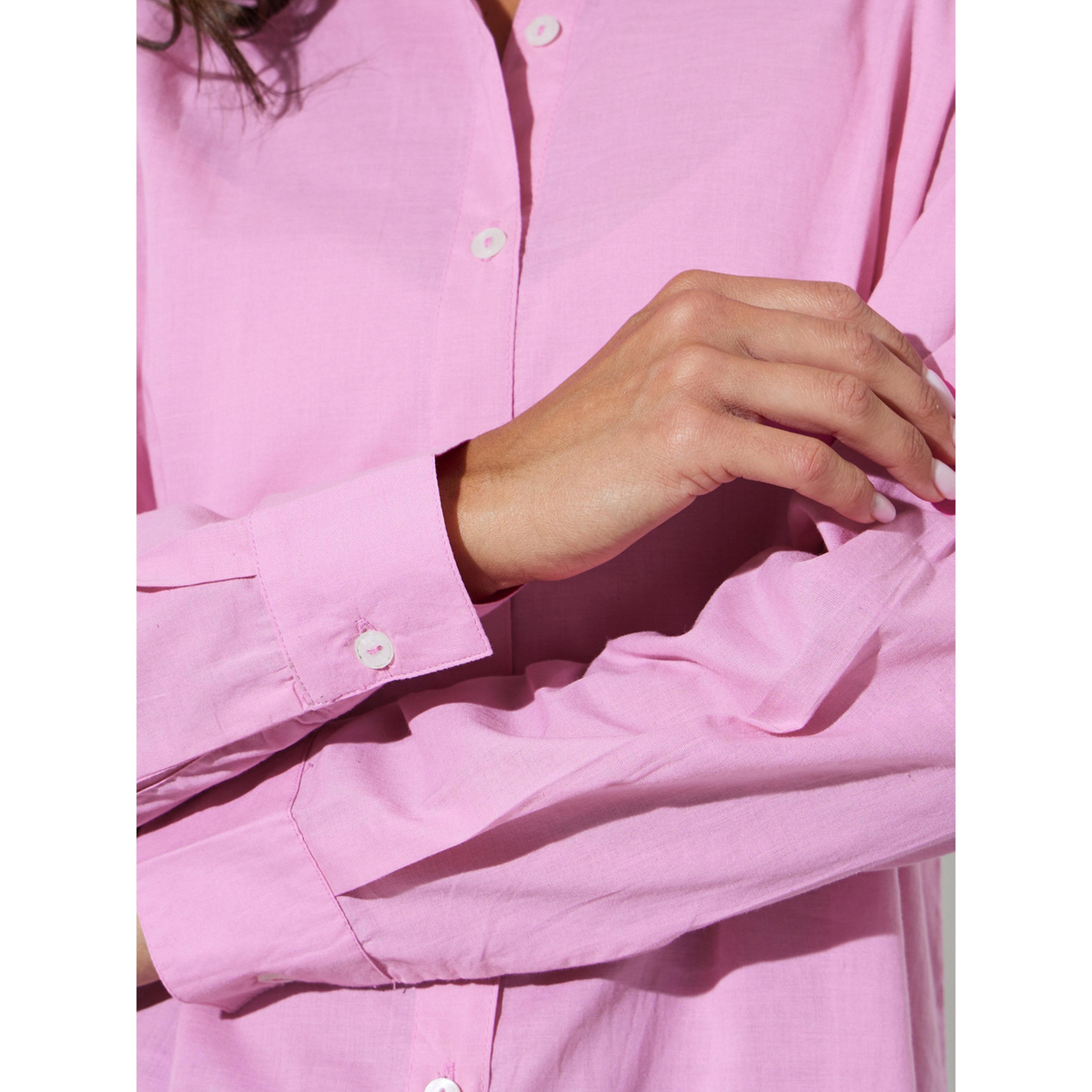 طقم من بلوزة توب براليت وبلوزة طويلة باللون الوردي-women-clothing-shirtsandblouses-shirts-image-7