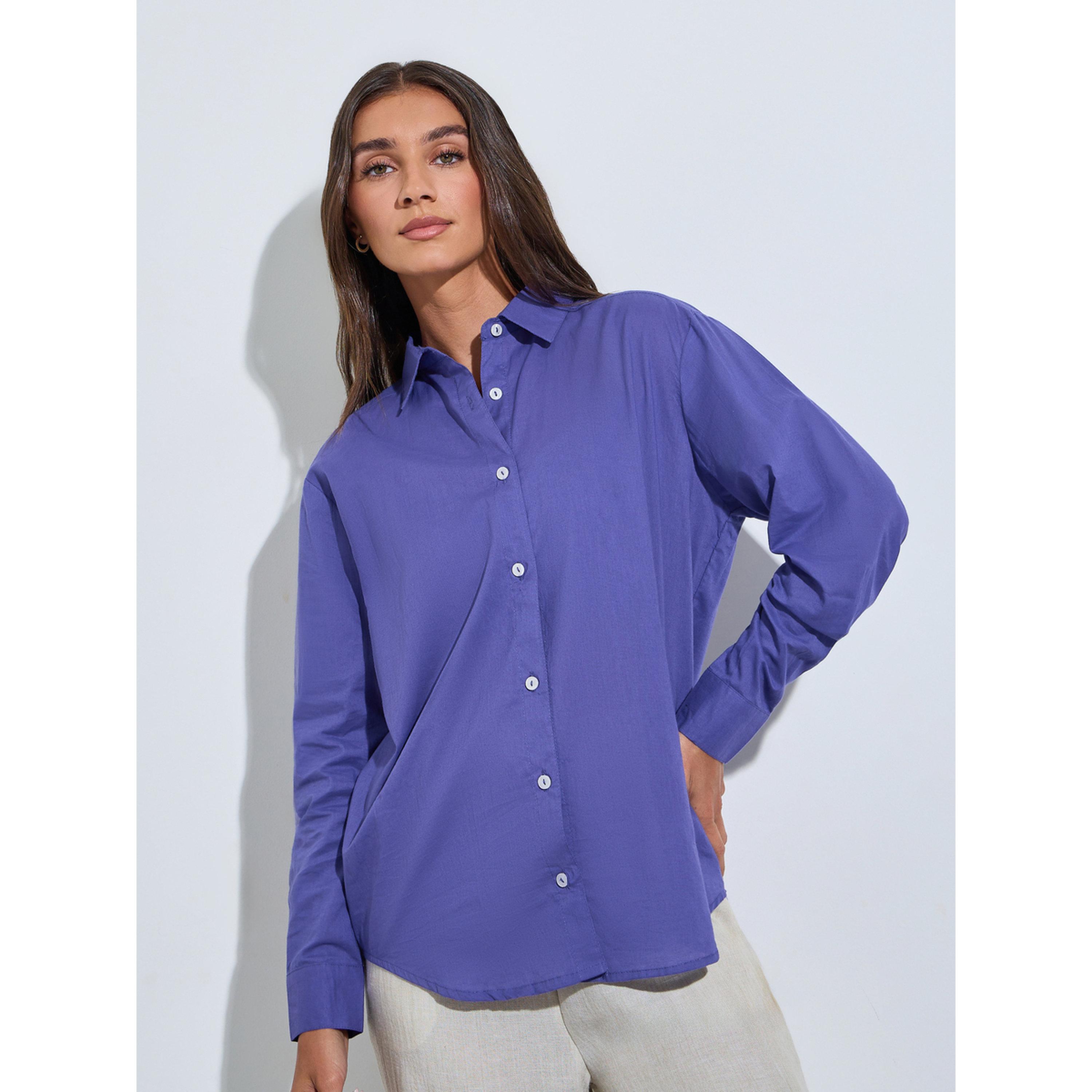 طقم من بلوزة توب براليت وبلوزة طويلة باللون البنفسجي-women-clothing-shirtsandblouses-shirts-image-1