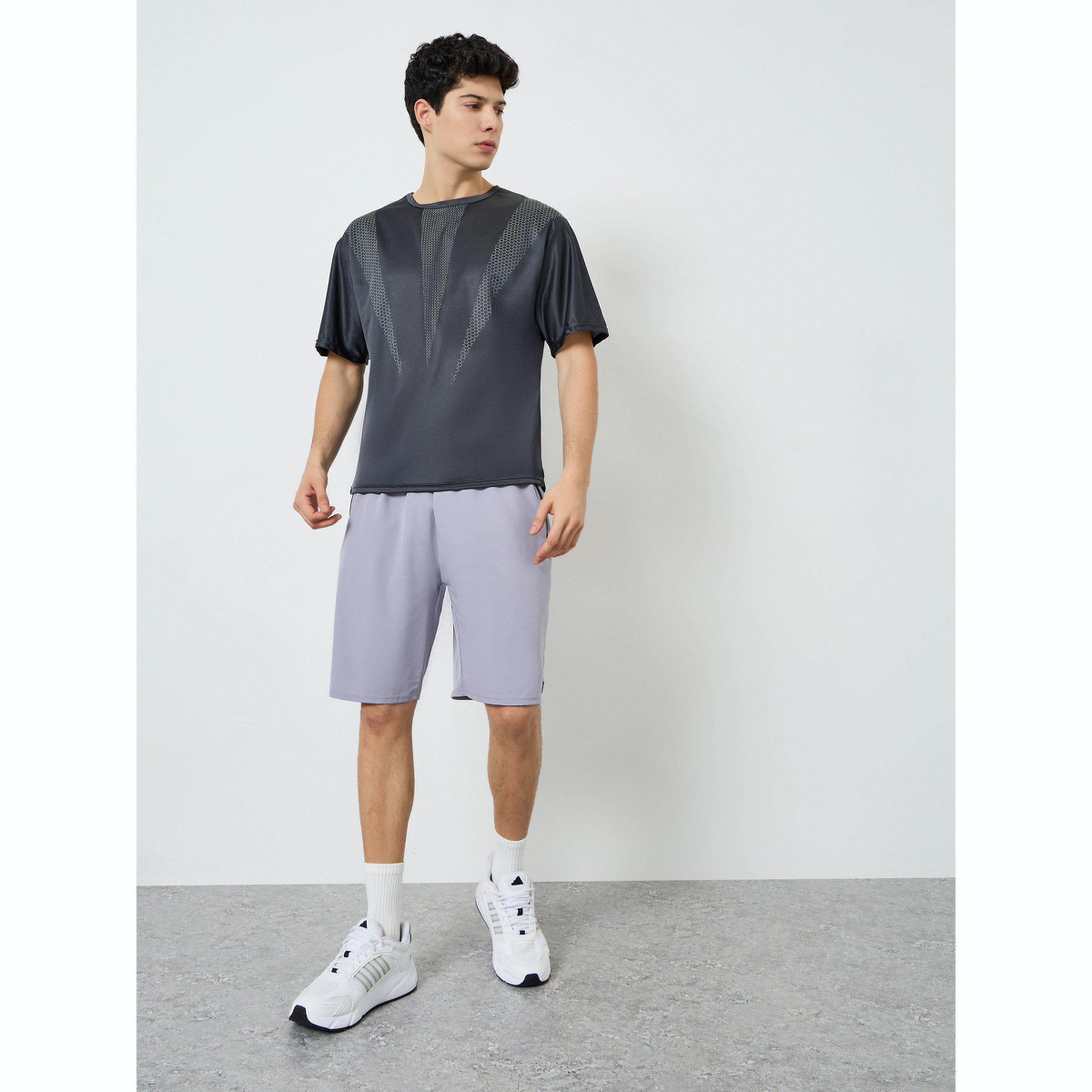 Styli Men Grey Printed Training T-Shirt-men-clothing-sportswearandactivewear-tshirtsandpolos-image-2