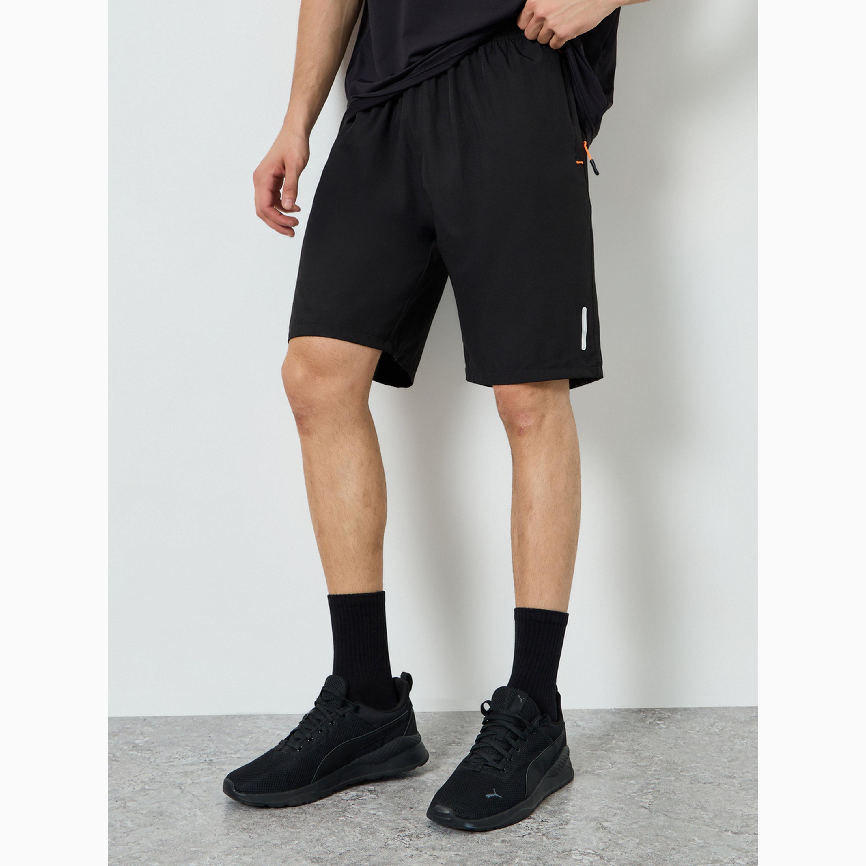 Styli Men Reflector Print Training Shorts with Zipper Pocket-men-clothing-bottoms-shorts-image-3