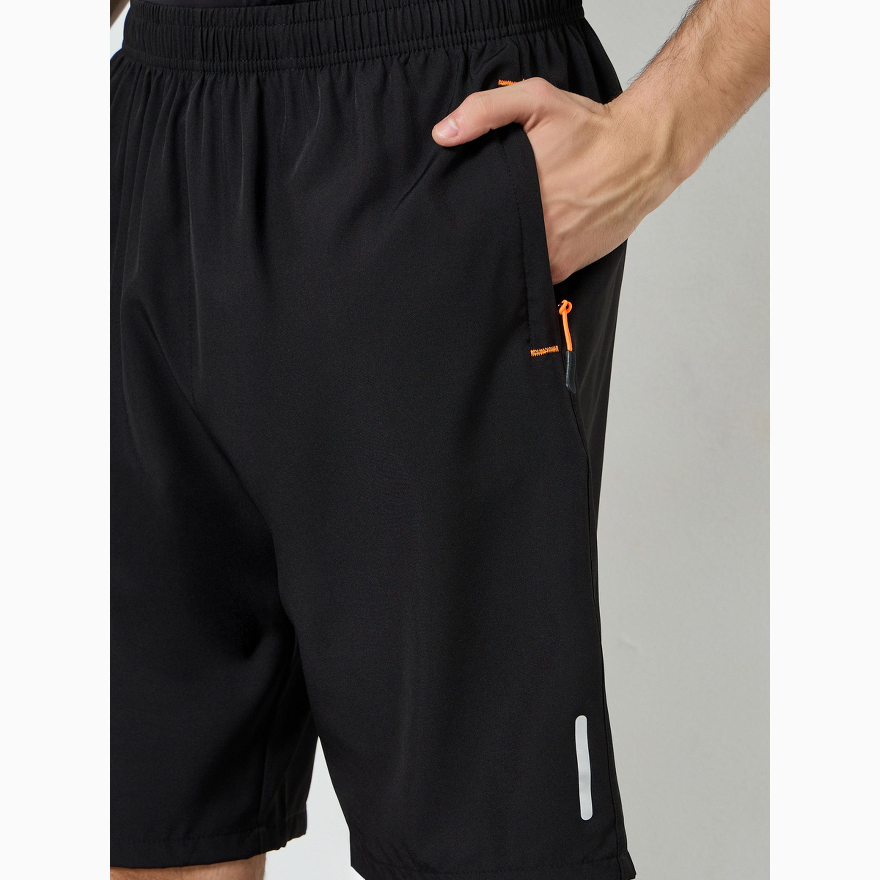 Styli Men Reflector Print Training Shorts with Zipper Pocket-men-clothing-bottoms-shorts-image-4