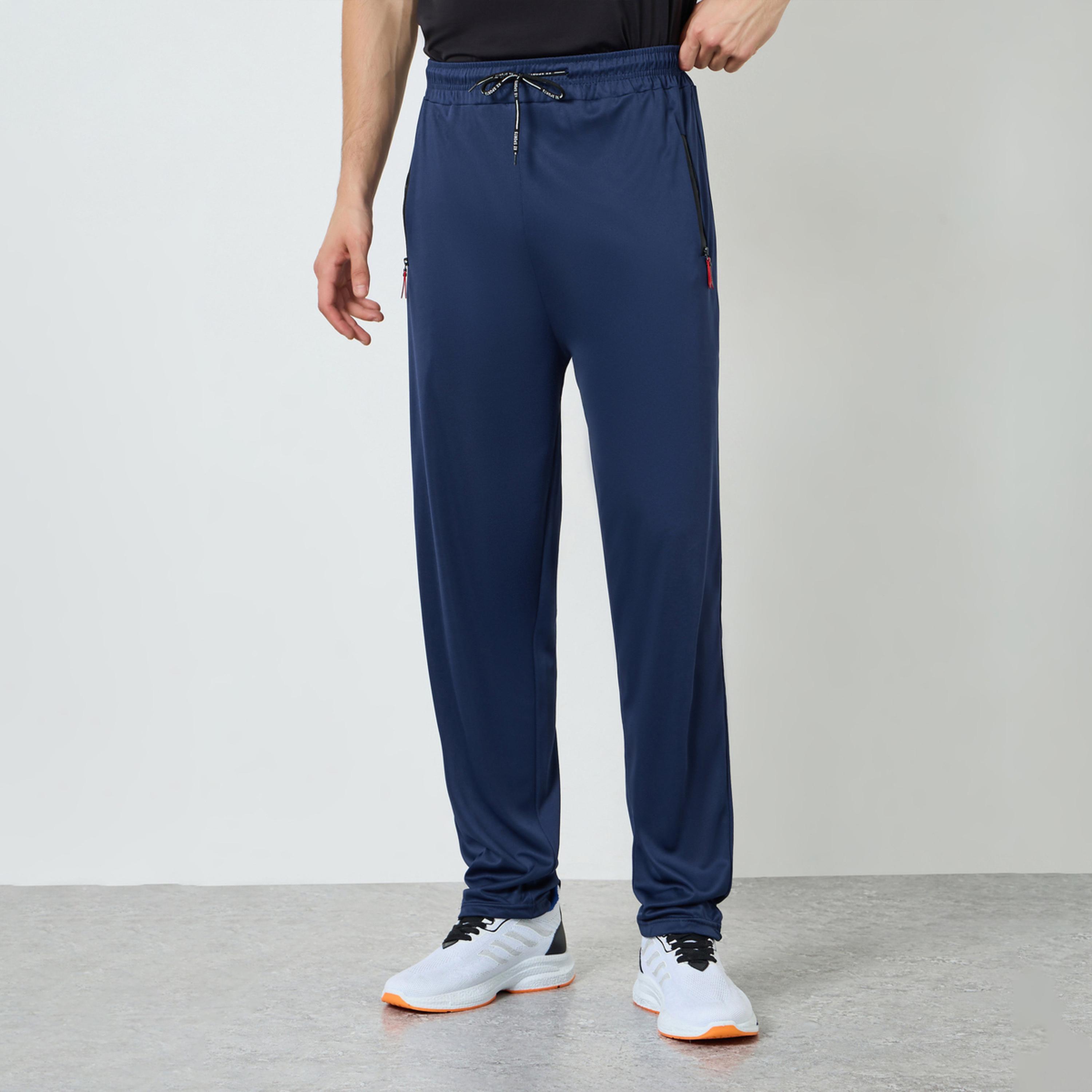 Styli Men Active Track Pants with Zipper Pockets-sports-men-clothing-bottoms-joggers-image-1