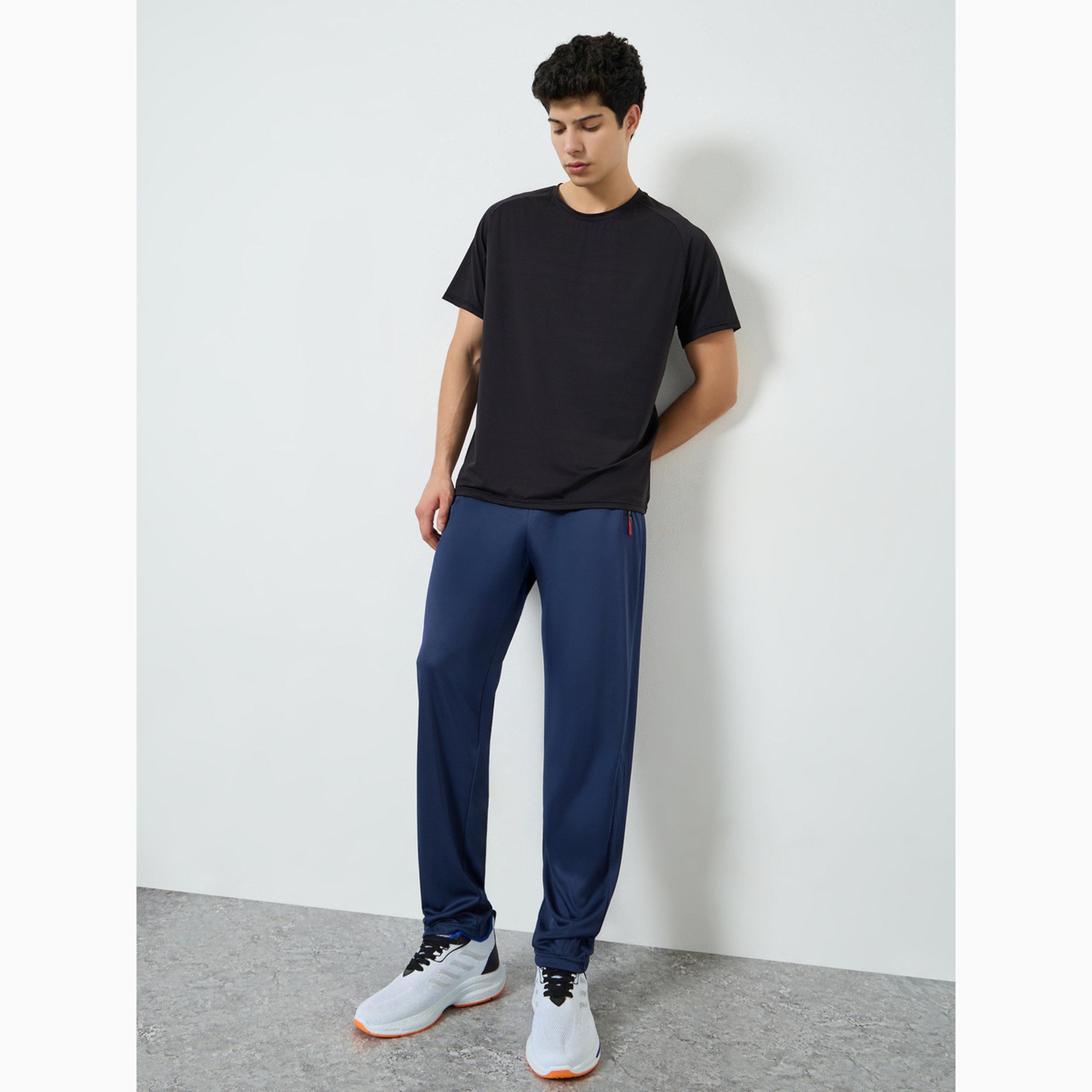 Styli Men Active Track Pants with Zipper Pockets-sports-men-clothing-bottoms-joggers-image-2