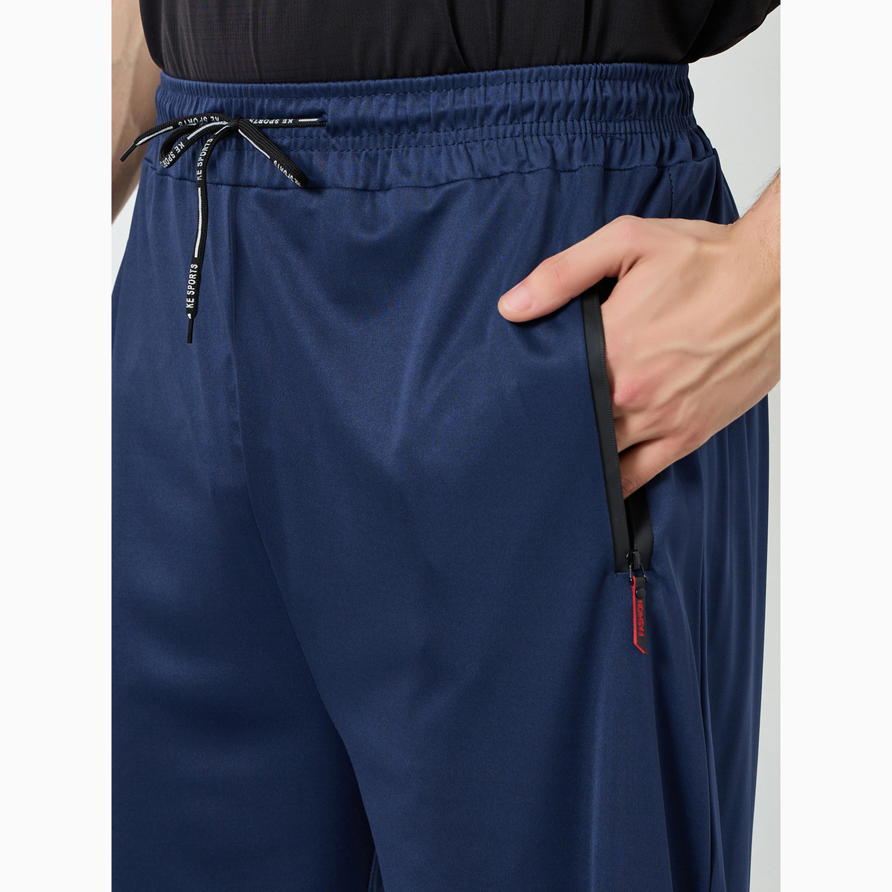 Styli Men Active Track Pants with Zipper Pockets-sports-men-clothing-bottoms-joggers-image-4