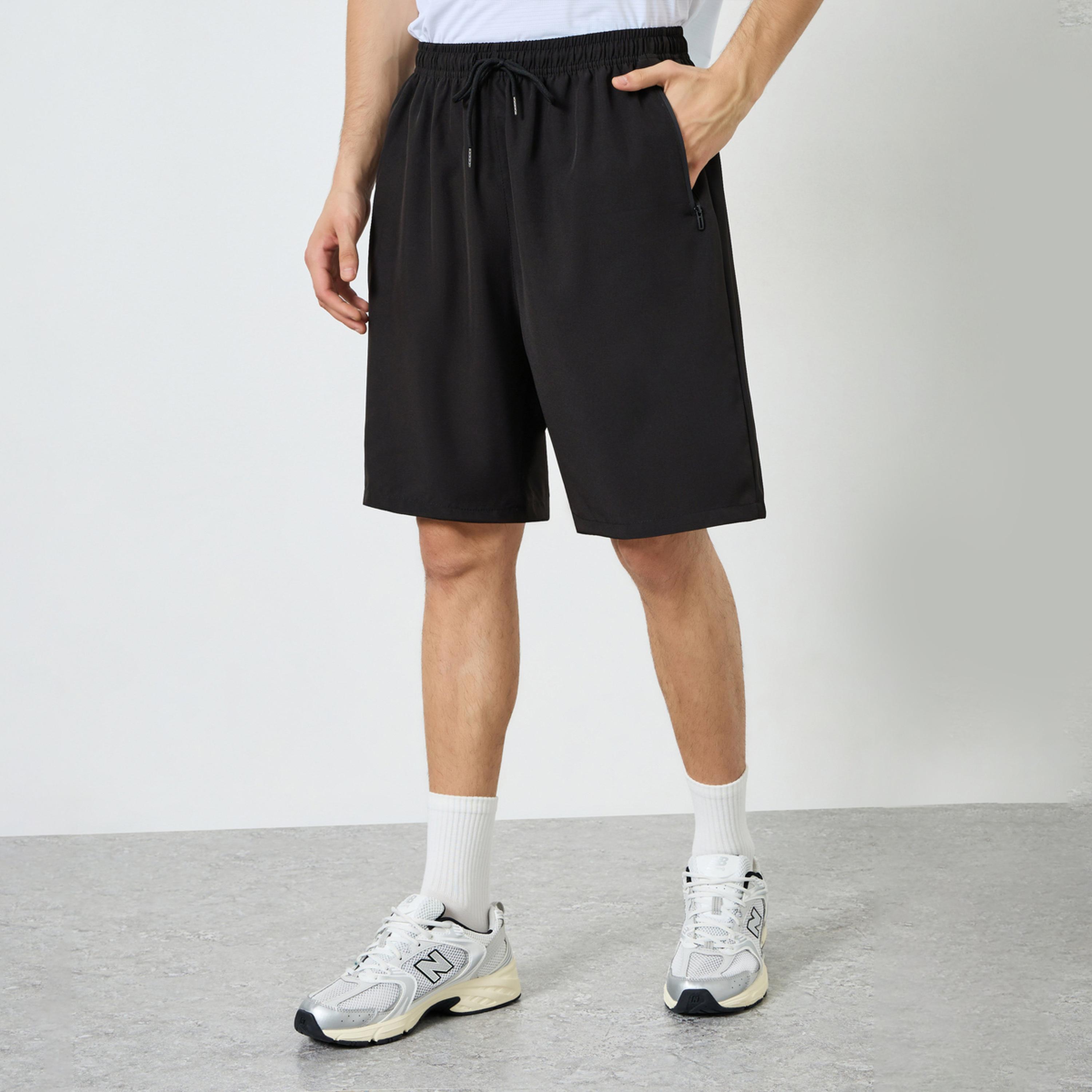 Styli Men Active Training Shorts with Zipper Pockets-men-clothing-bottoms-shorts-image-1