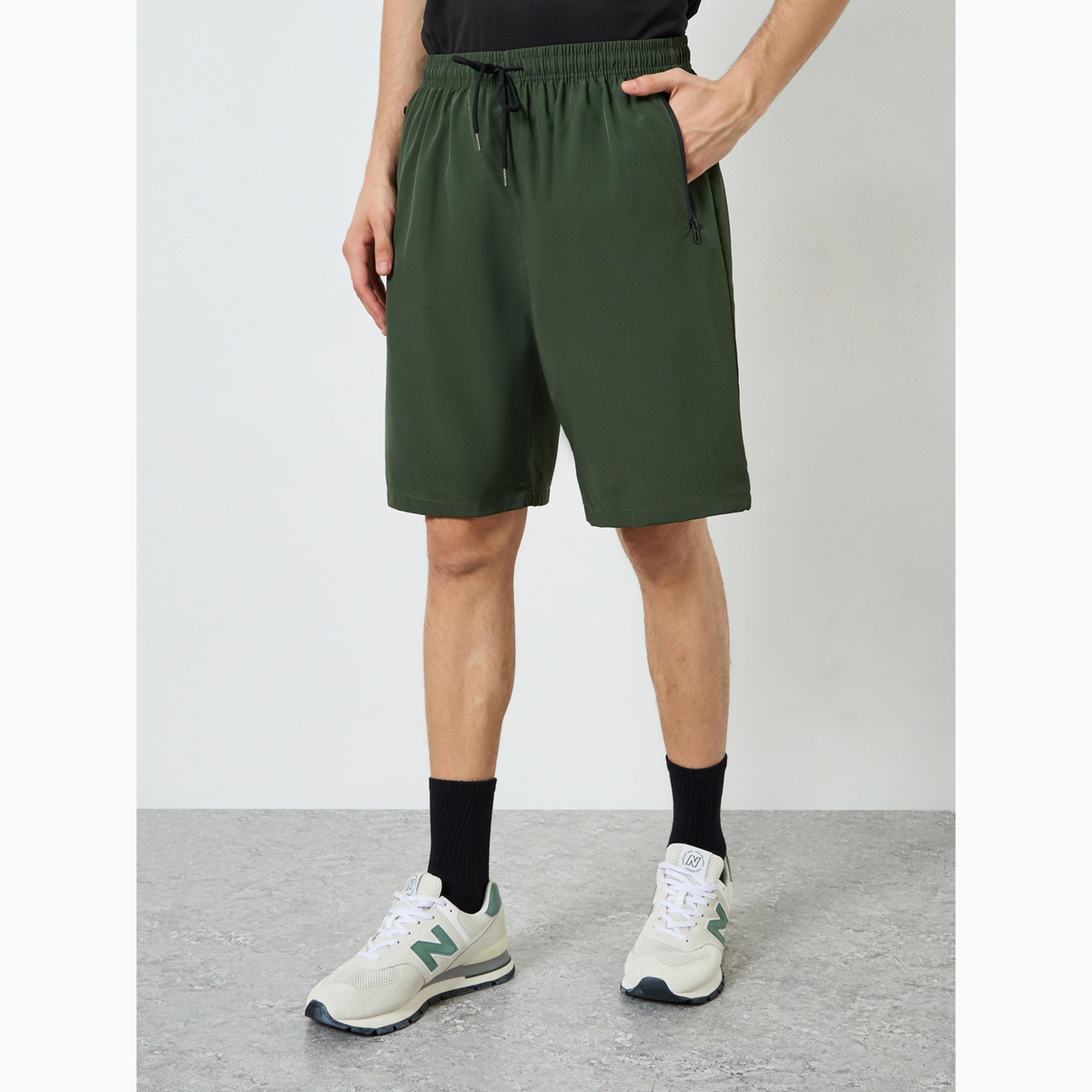 Styli Men Active Training Shorts with Zipper Pockets-men-clothing-bottoms-shorts-image-1