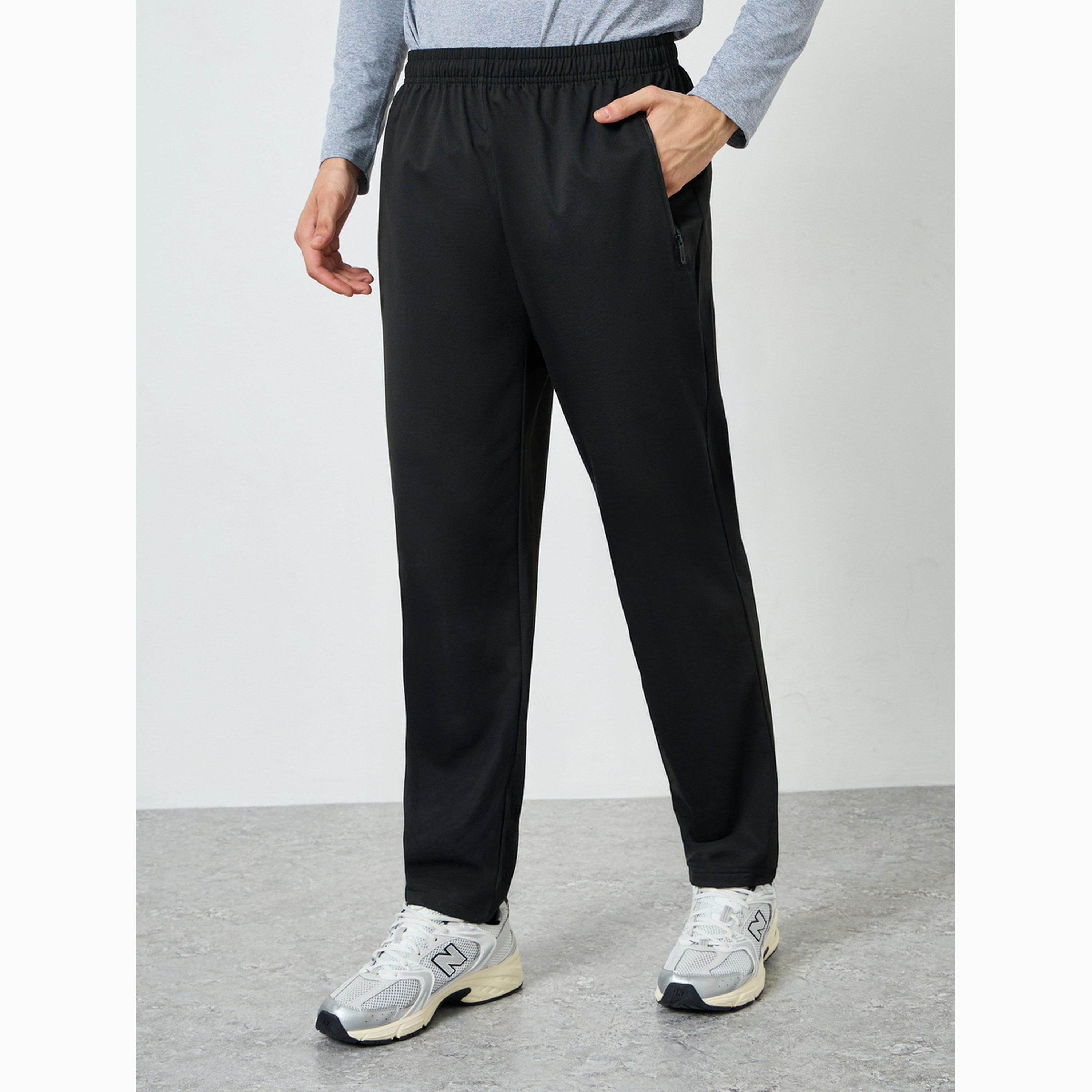 Styli Men Active Trackpants with Zipper Pockets-sports-men-clothing-bottoms-joggers-image-1