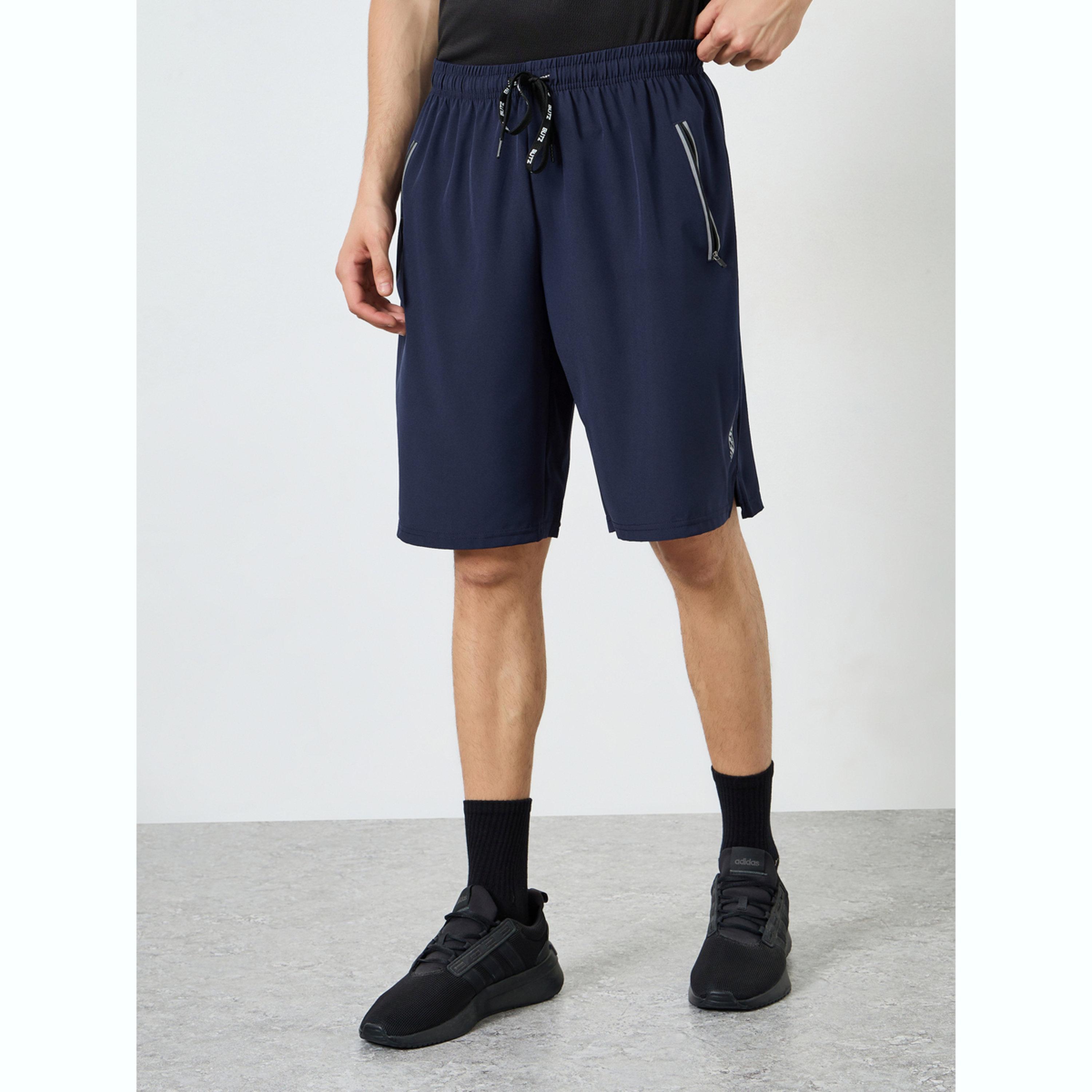 Styli Men Navy Blue Training Shorts with Drawstring-men-clothing-bottoms-shorts-image-1