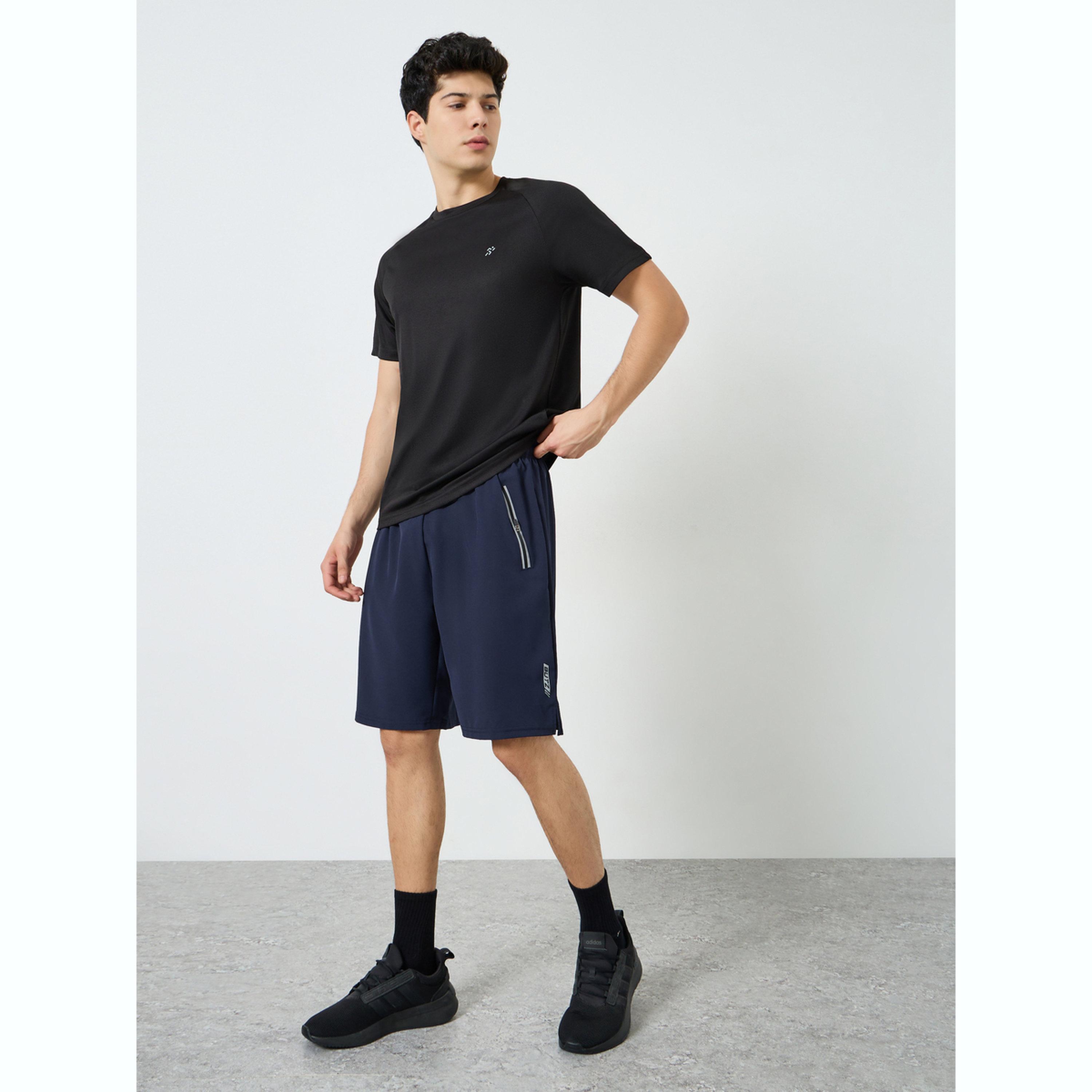 Styli Men Navy Blue Training Shorts with Drawstring-men-clothing-bottoms-shorts-image-2