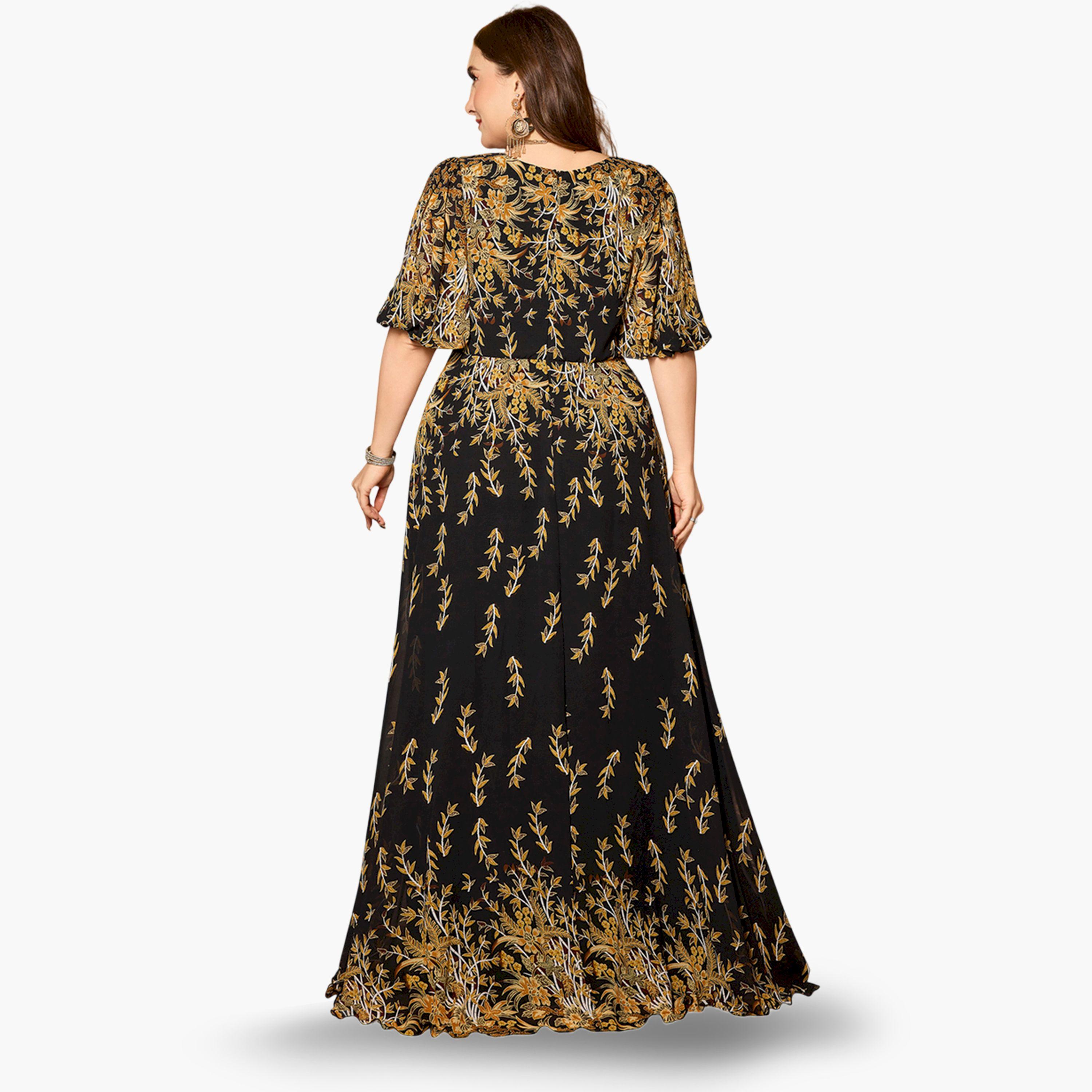 SUPGIR X Styli Plus Size Black Embellished Maxi Dress-women-clothing-dresses-image-2