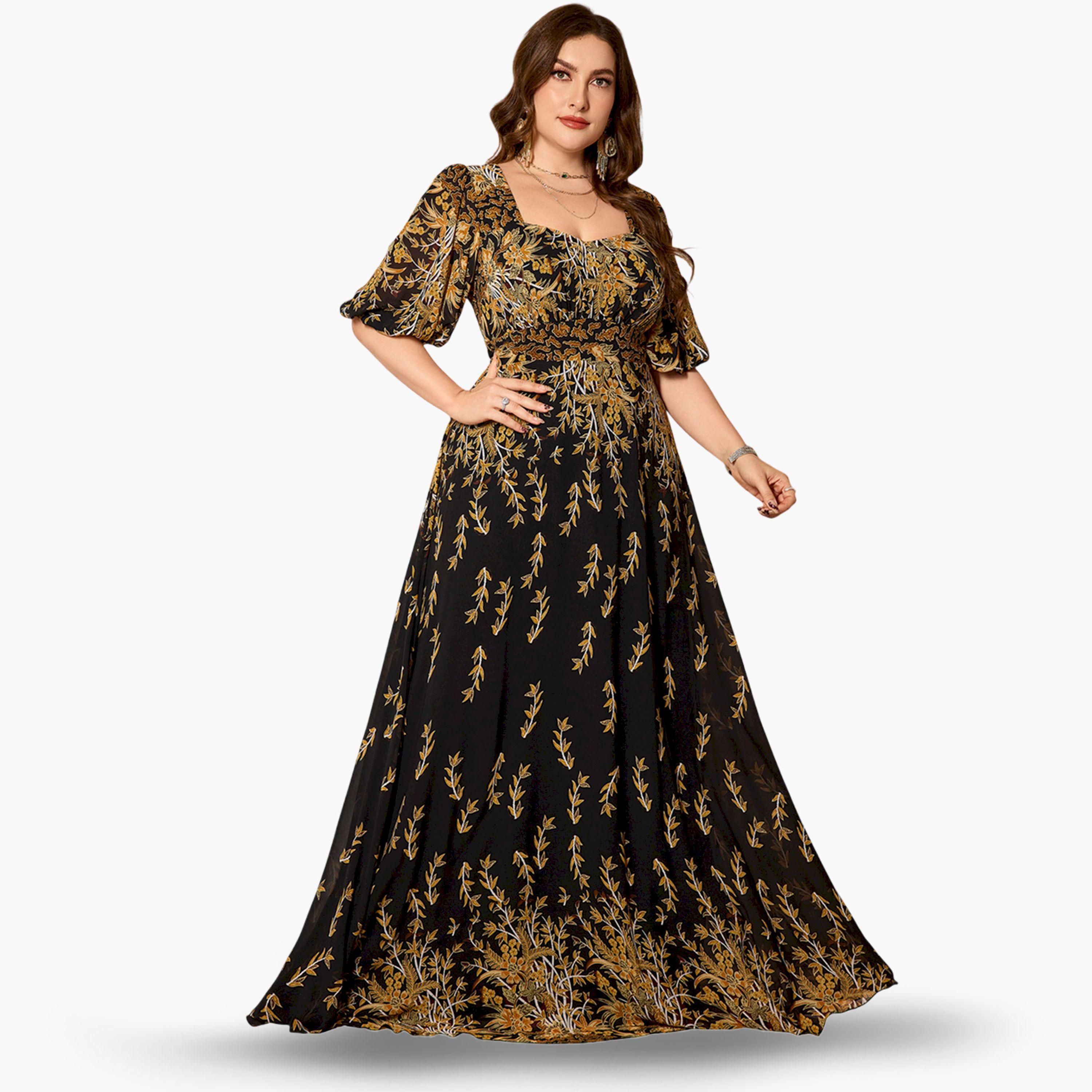 SUPGIR X Styli Plus Size Black Embellished Maxi Dress-women-clothing-dresses-image-4
