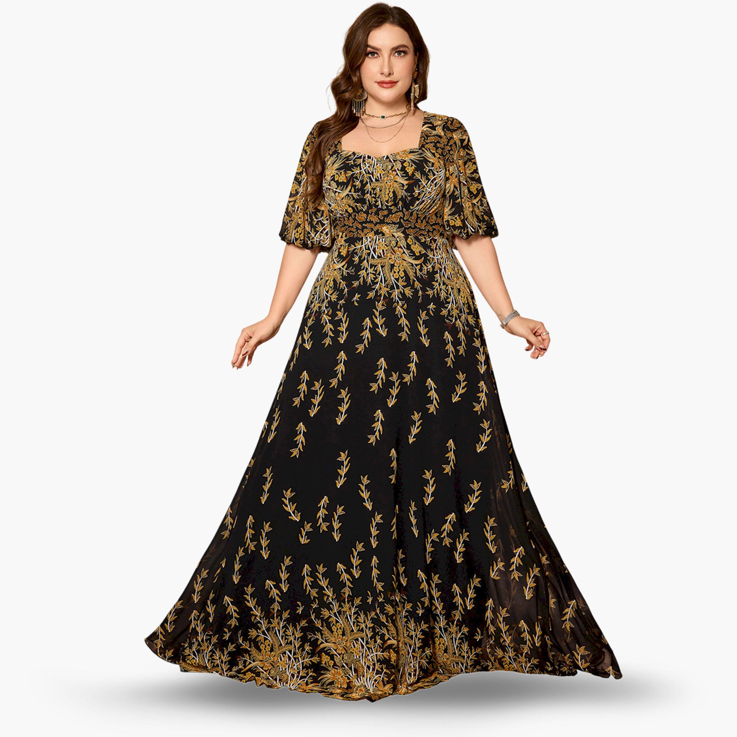 SUPGIR X Styli Plus Size Black Embellished Maxi Dress-women-clothing-dresses-image-5