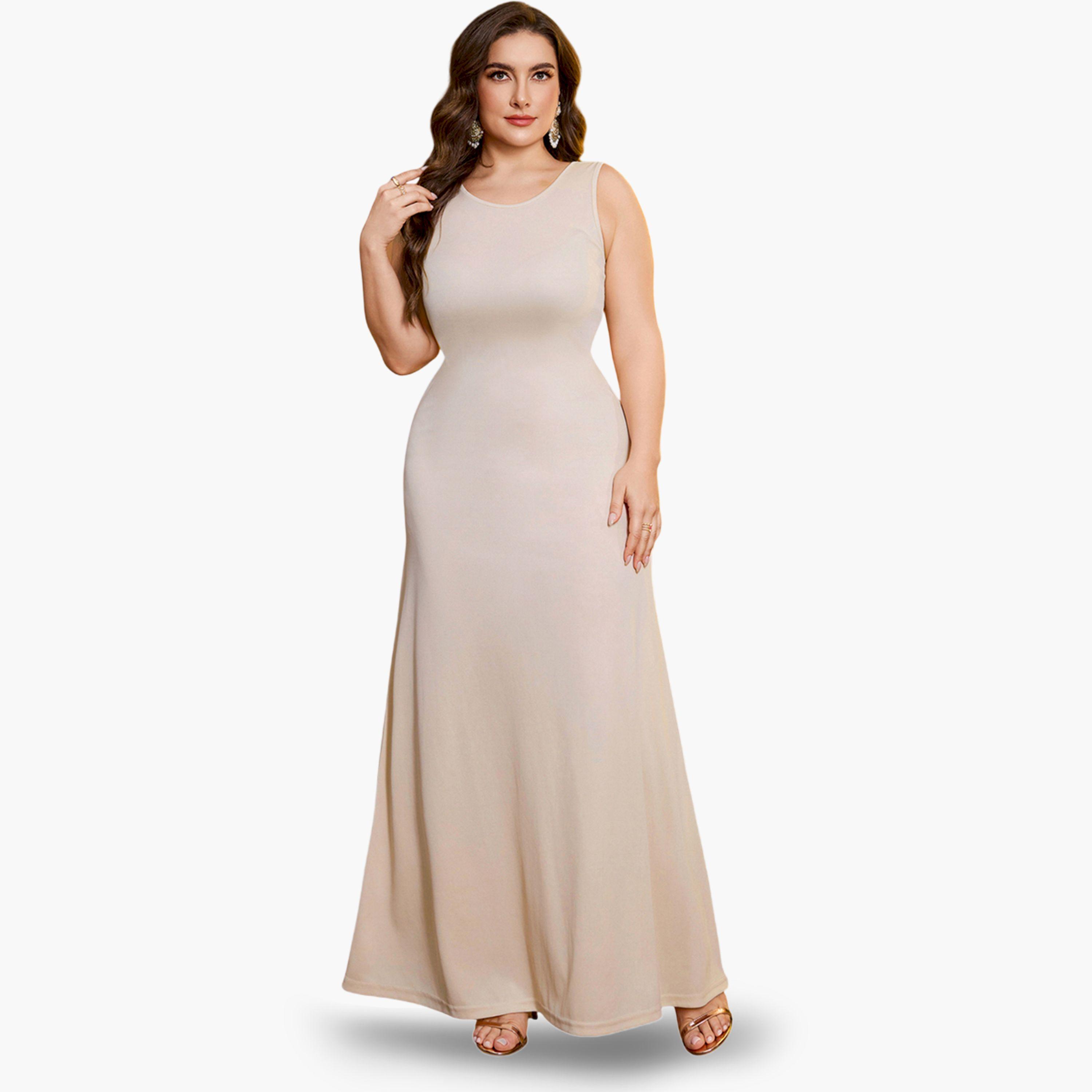 فستان قفطان طويل مزين بالترتر بمقاس كبير-women-clothing-dresses-image-4