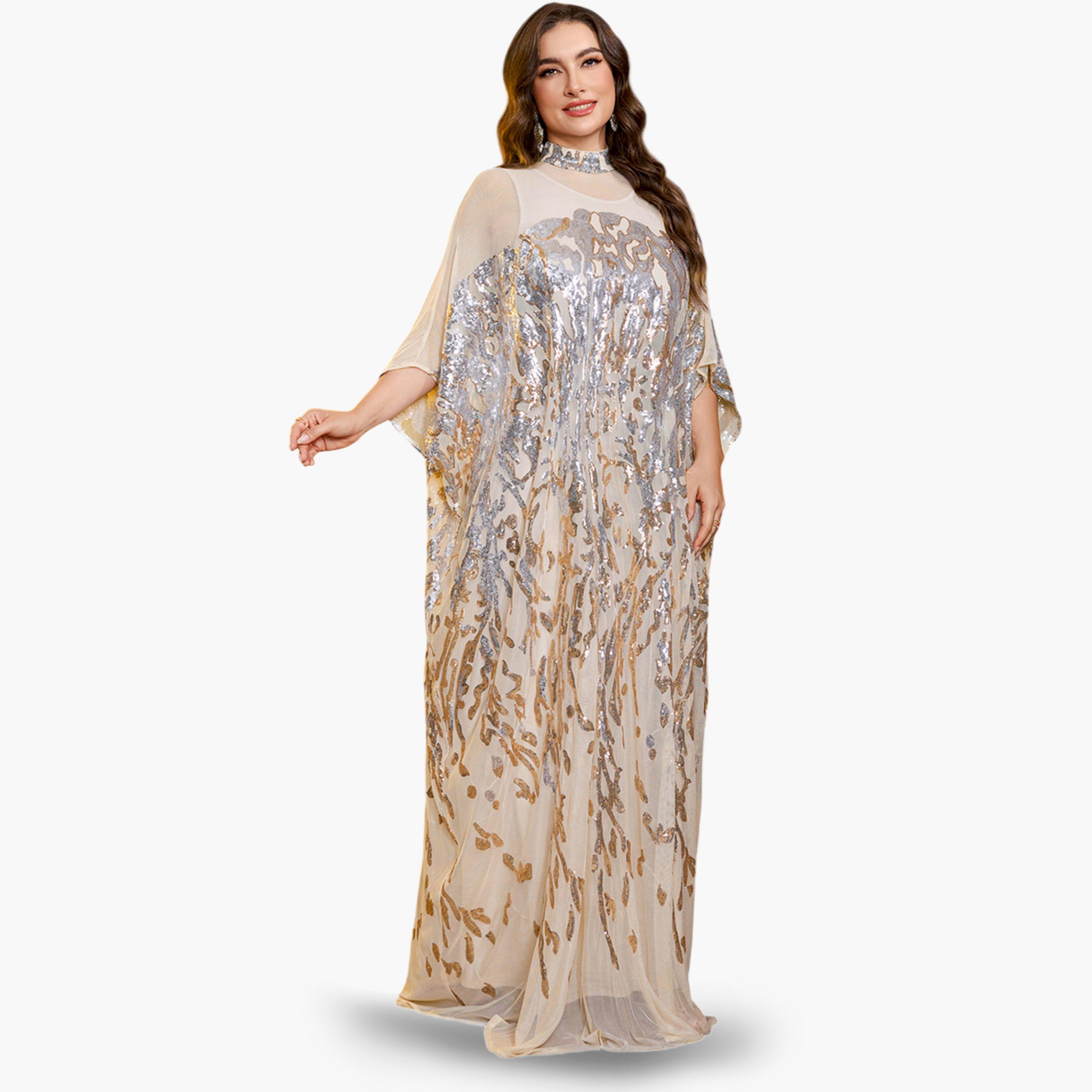 فستان قفطان طويل مزين بالترتر بمقاس كبير-women-clothing-dresses-image-5