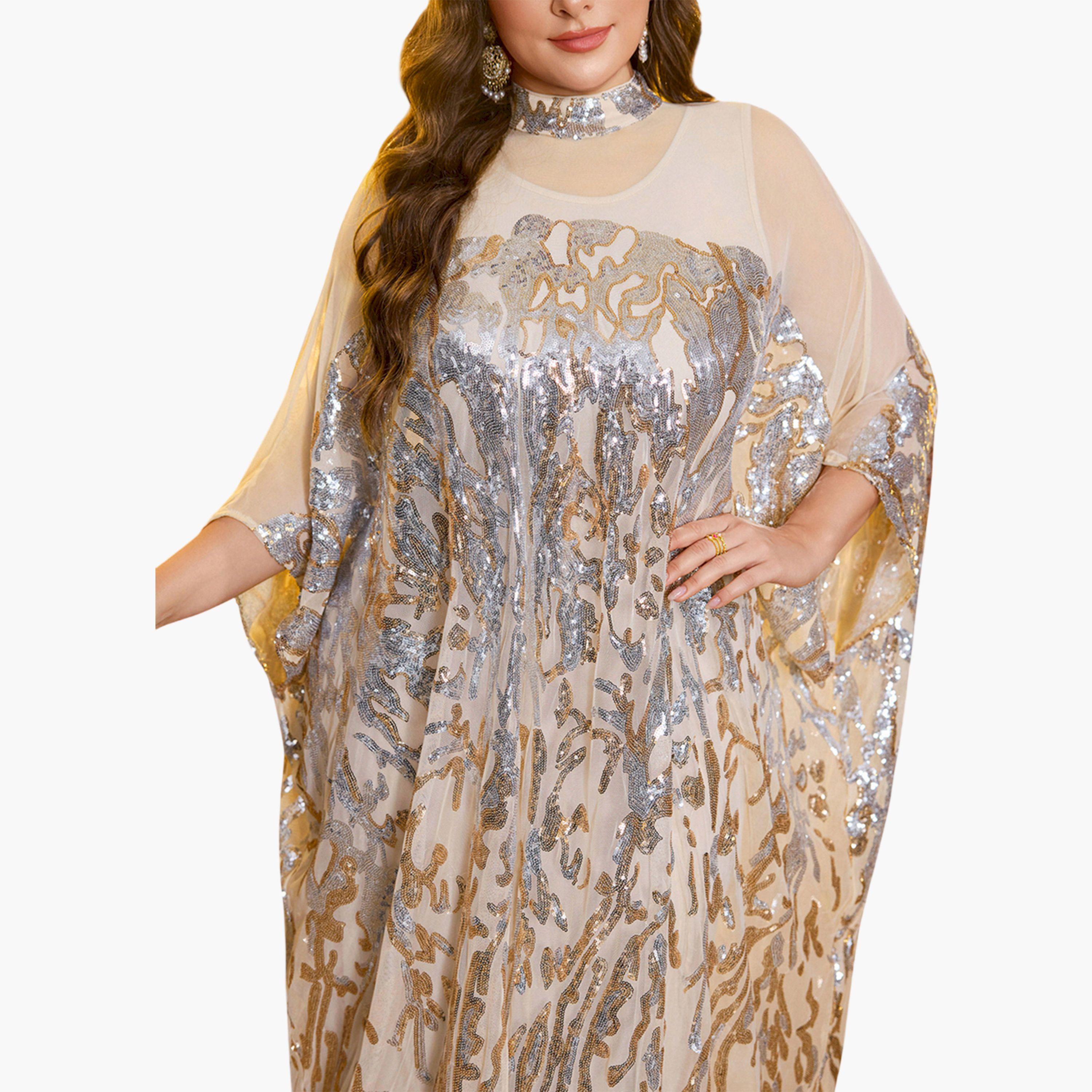فستان قفطان طويل مزين بالترتر بمقاس كبير-women-clothing-dresses-image-6