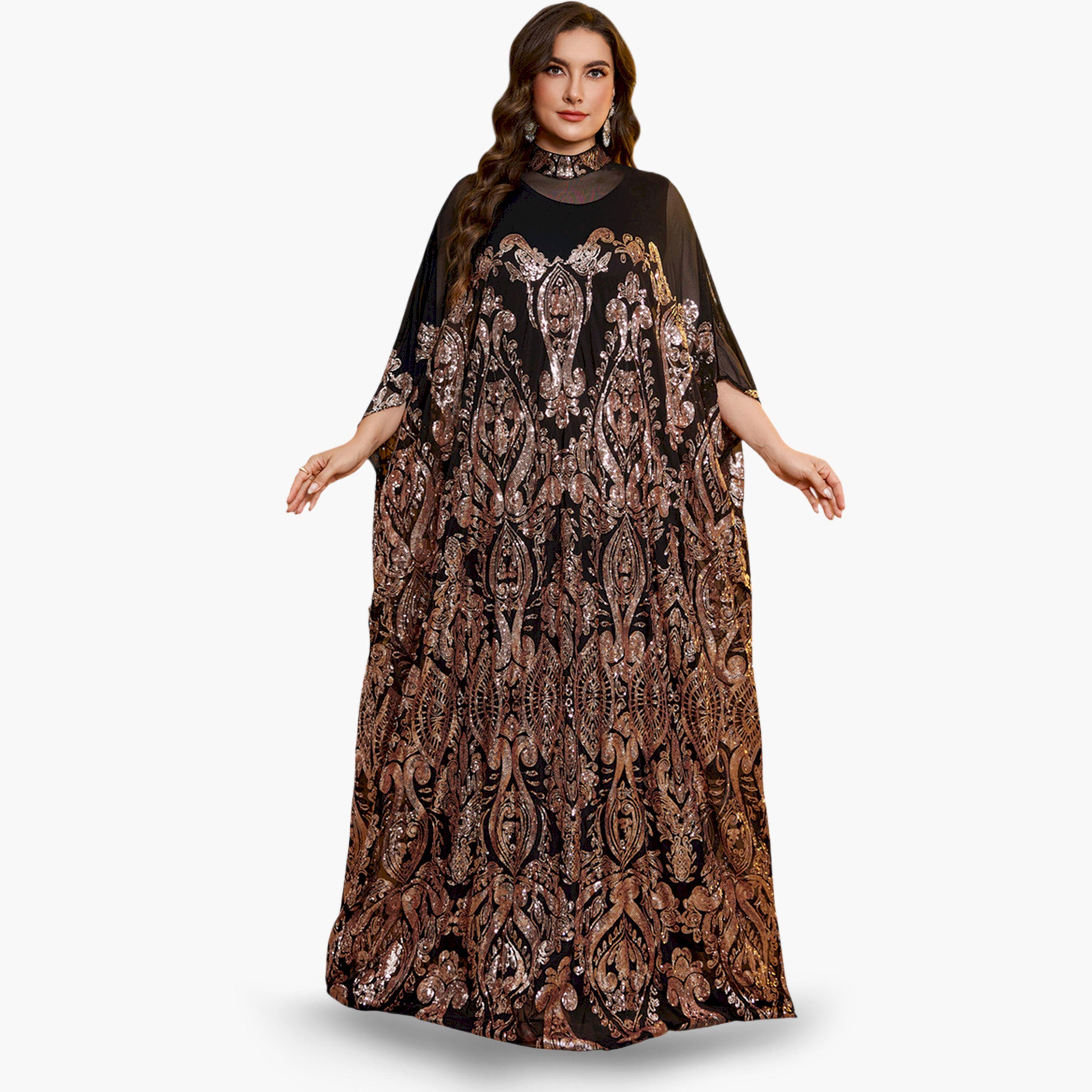 SUPGIR X Styli Plus Size Black Embellished Maxi Kaftan Dress-women-clothing-dresses-image-3