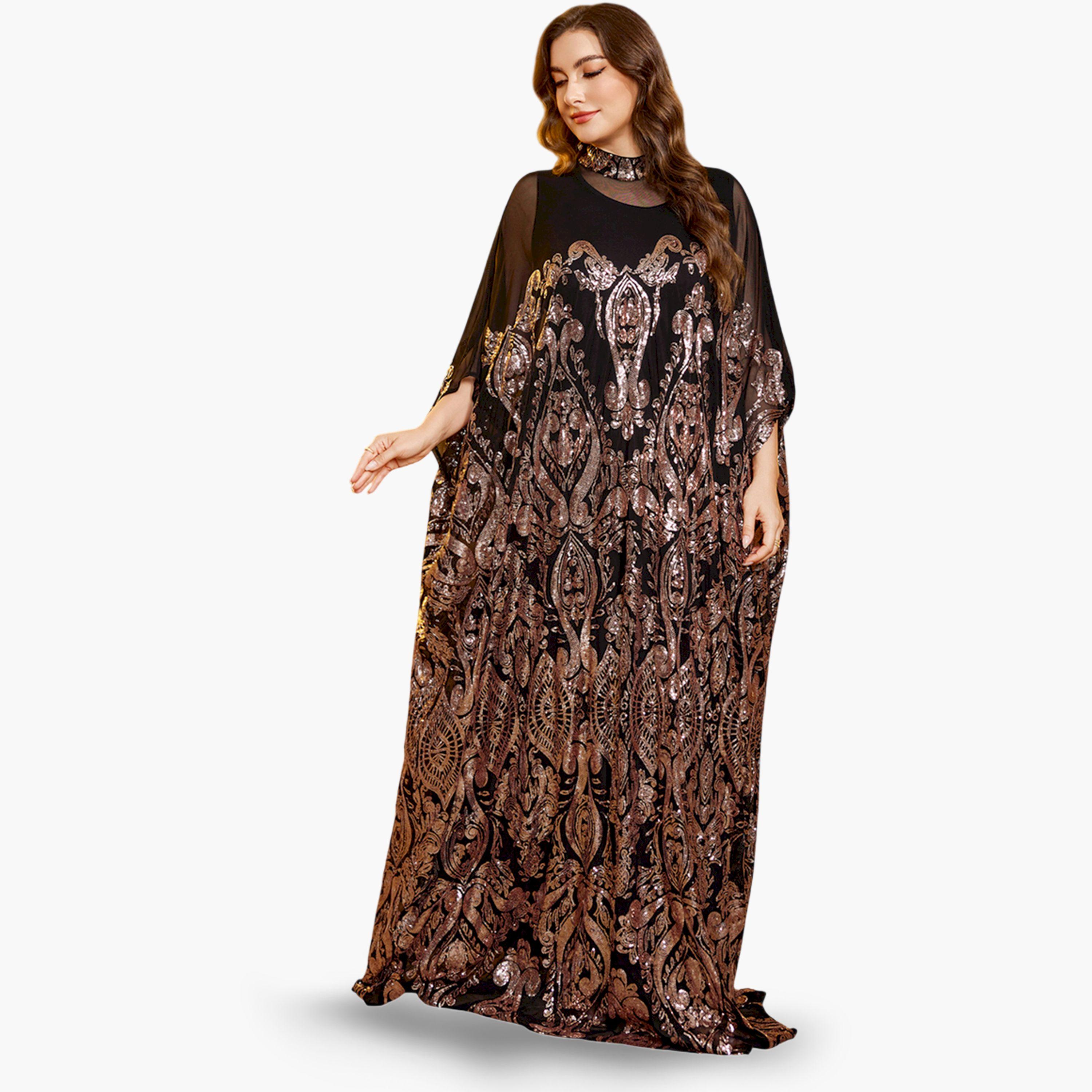 SUPGIR X Styli Plus Size Black Embellished Maxi Kaftan Dress-women-clothing-dresses-image-5