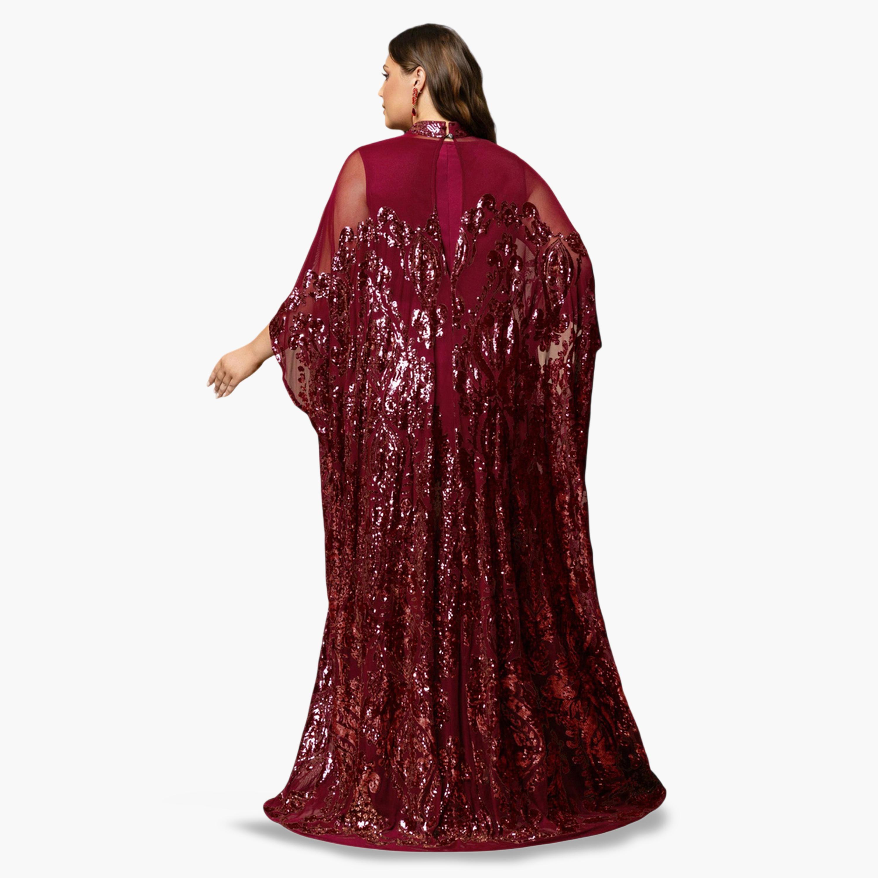 SUPGIR X Styli Plus Size Embellished Kaftan Dress with Maxi Dress Set-women-clothing-dresses-image-2