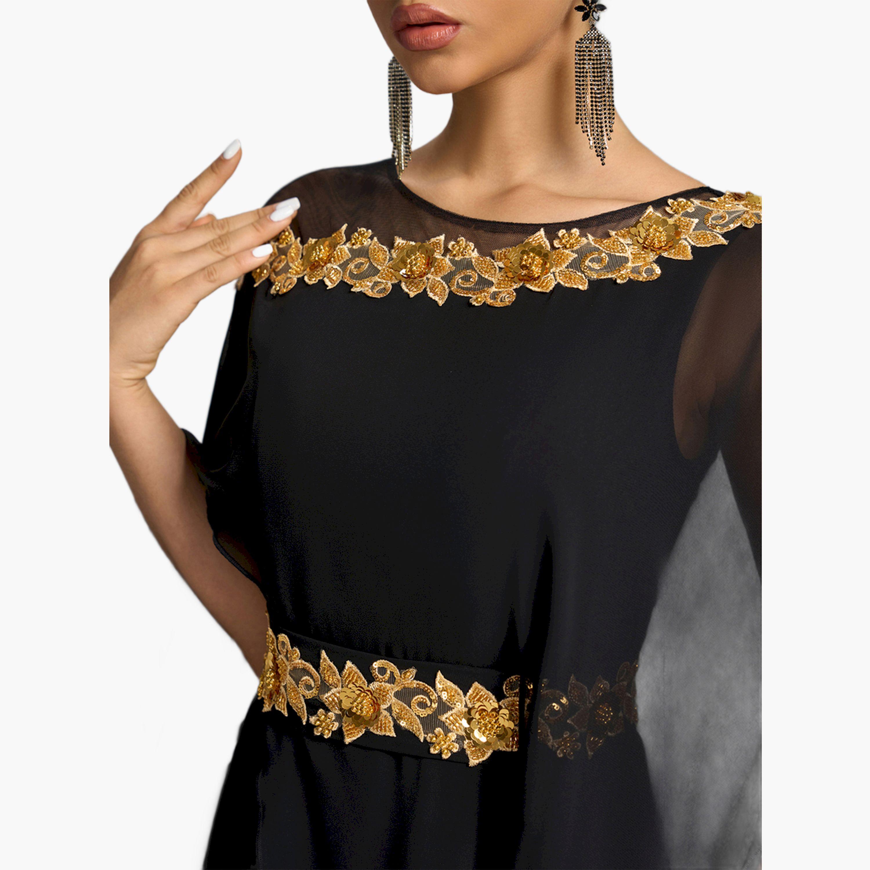 فستان طويل بأكمام كاب مطرزة-women-clothing-dresses-image-6