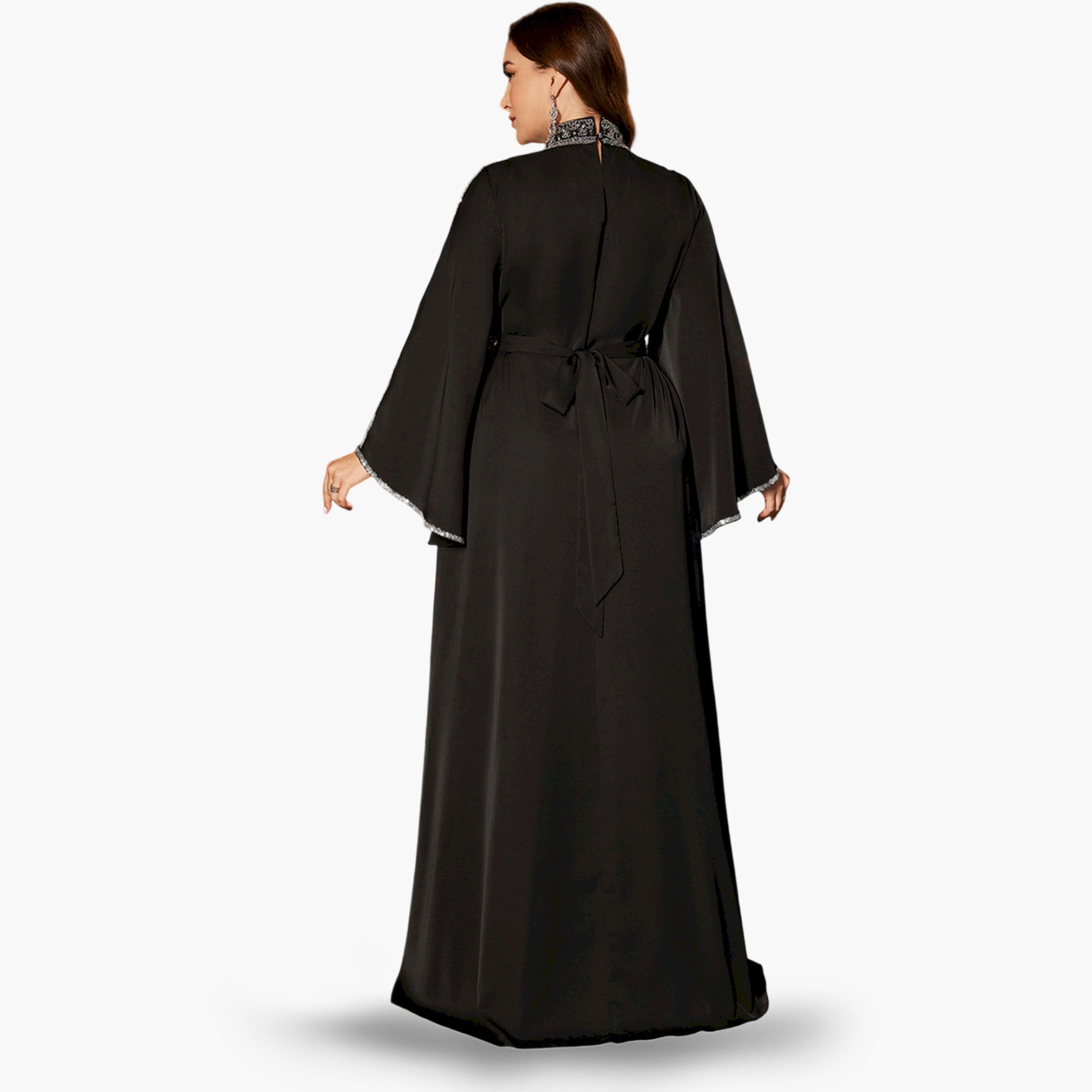 فستان طويل مزين بمقاس كبير-women-clothing-dresses-image-2