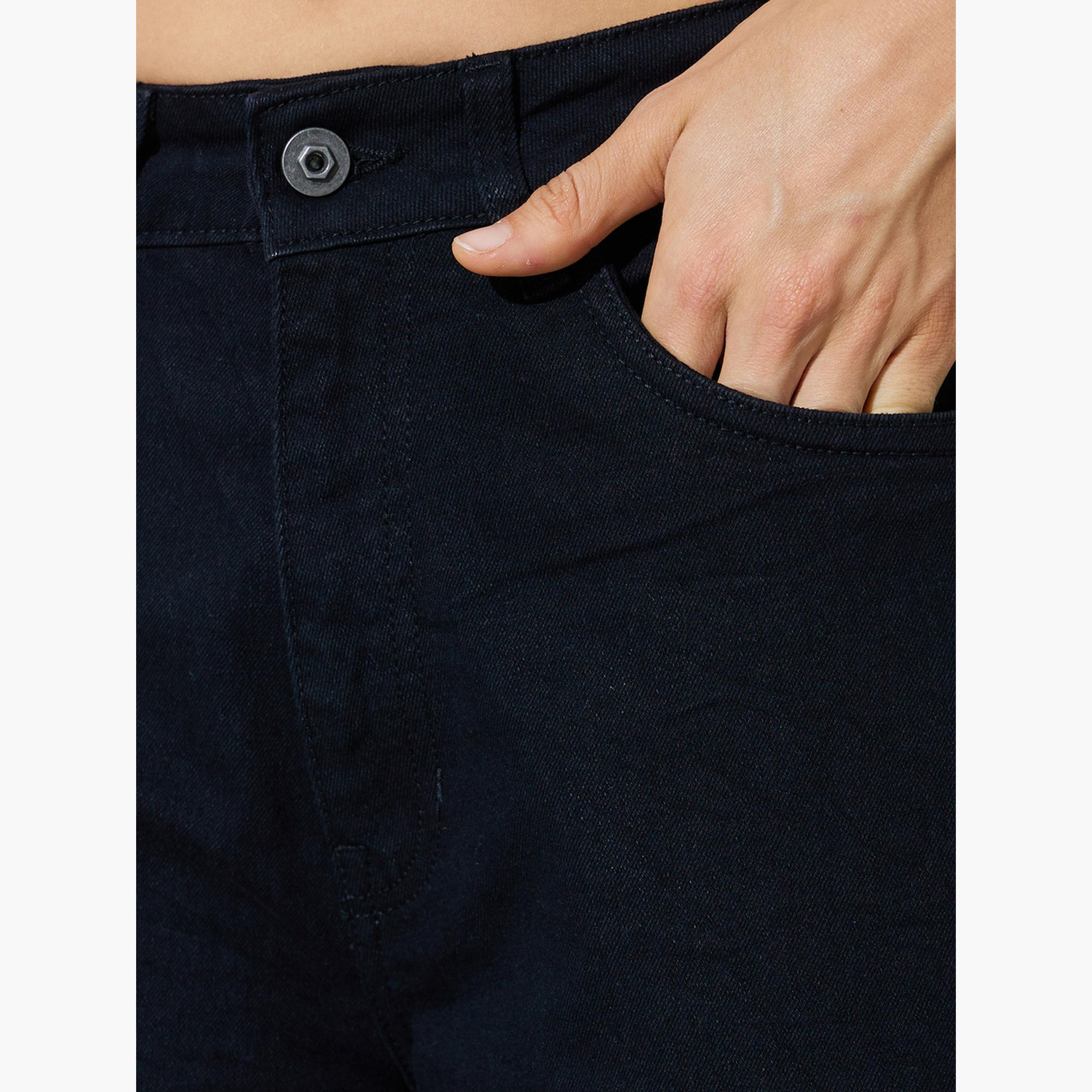 Styli Black Mid Rise Wide Leg Jeans-women-clothing-bottoms-jeans-image-3