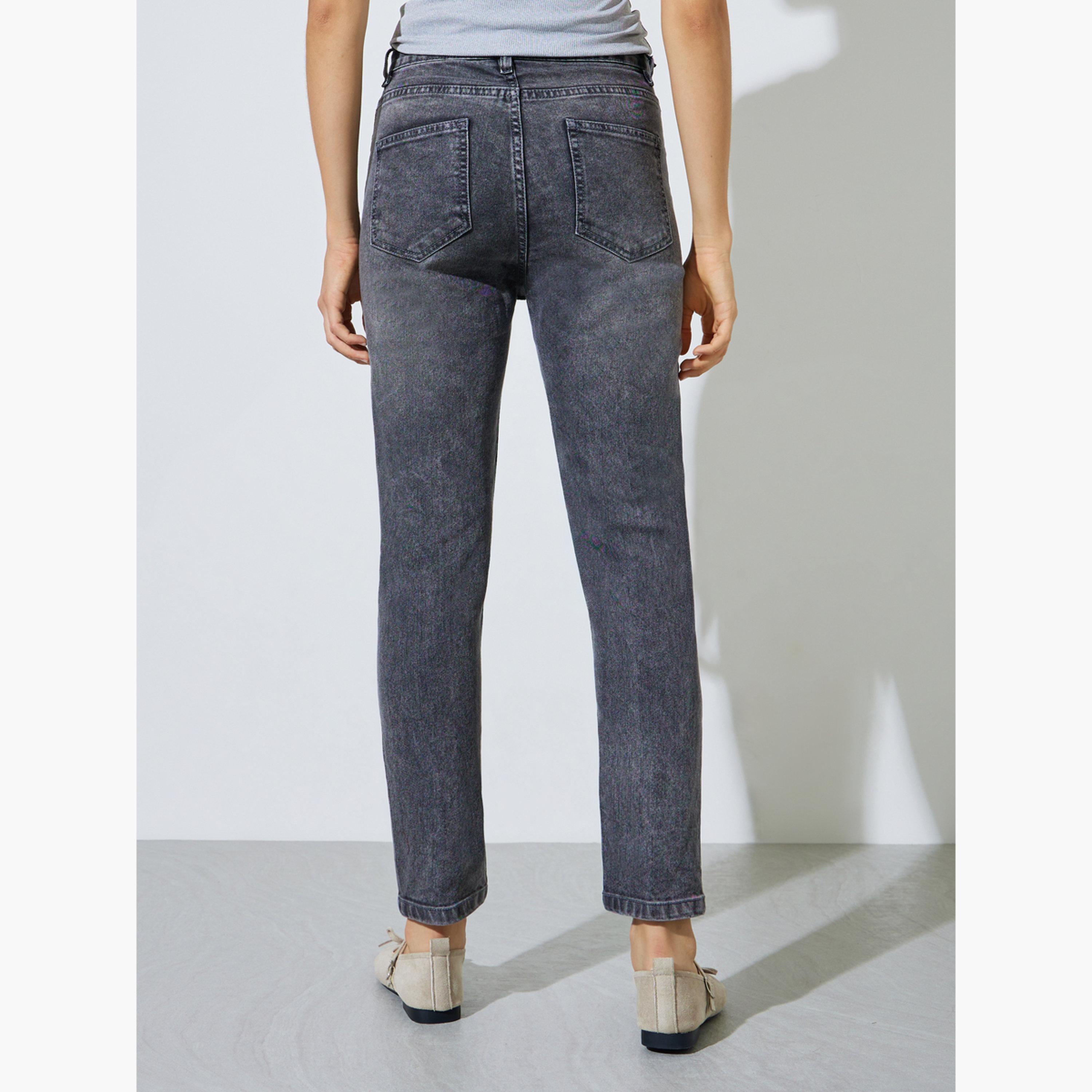 Styli Mid Rise Washed Ankle Length Slim Fit Jeans-women-clothing-bottoms-jeans-image-4