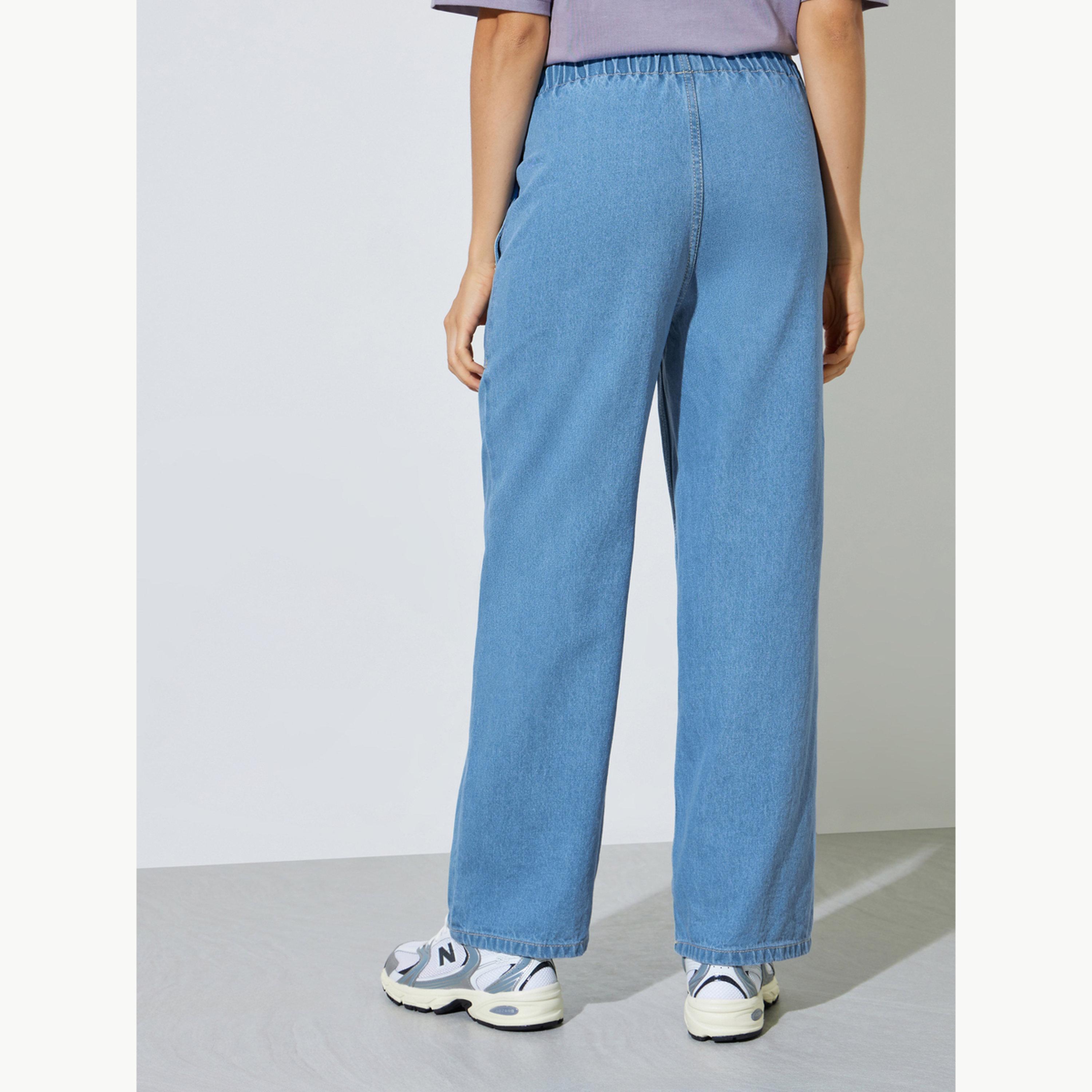 جينز بنمط جوغر بقصة مستقيمة مع جيب رقعة-women-clothing-bottoms-jeans-image-5